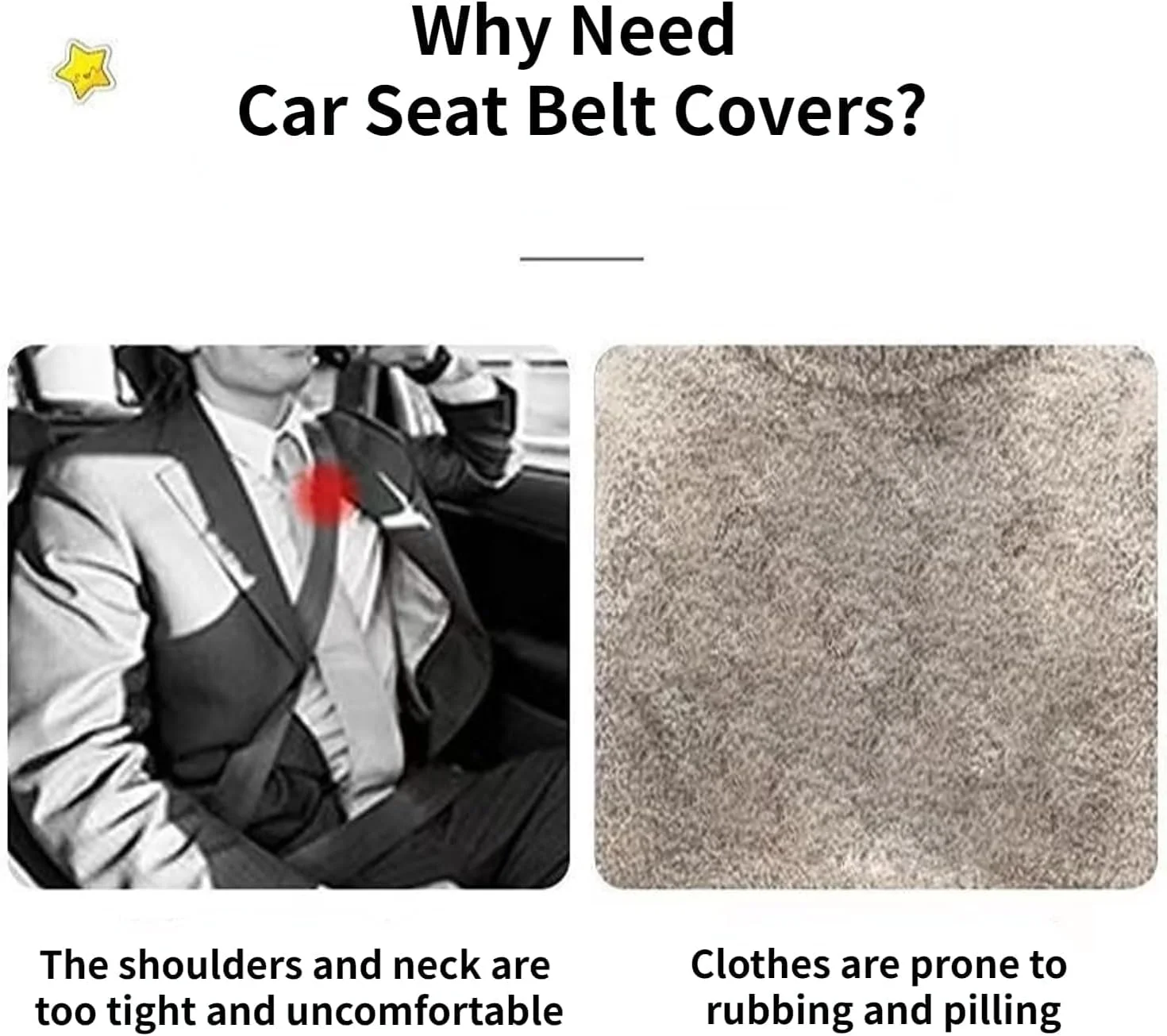 روکش کمربند ایمنی خودرو با طرح کارتونی، پد محافظ شانه کمربند ایمنی، لوازم جانبی خودرو برای کودکان و بزرگسالان (2 عدد)