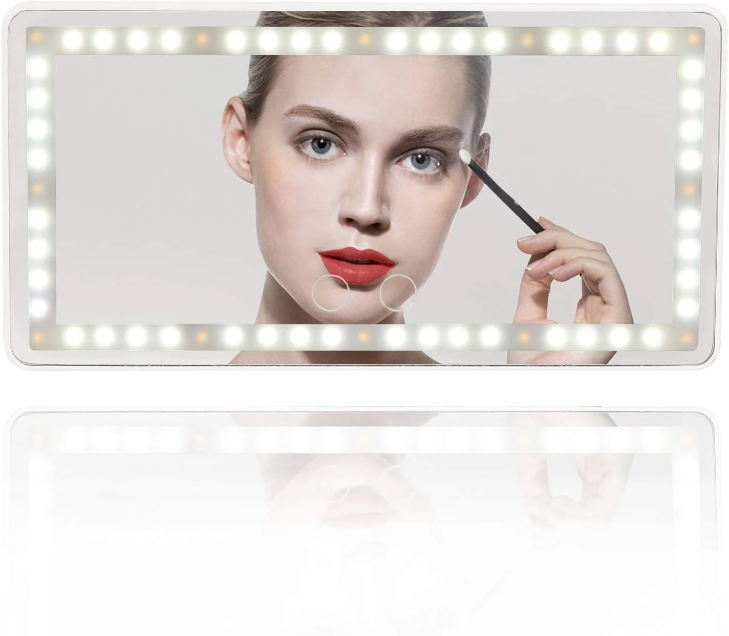 آینه آرایشی آفتابگیر خودرو شارژی با 3 حالت نور و 60 LED، آینه برای کامیون، SUV، دید عقب، صفحه لمسی دیمر، لوازم جانبی آینه برای خانم ها و دختران (سفید) آینه آرایشی آفتابگیر خودرو شارژی با 3 حالت نور و 60 LED، آینه برای کامیون، SUV، دید عقب، صفحه لمسی دیمر، لوازم جانبی آینه برای خانم ها و دختران (سفید)