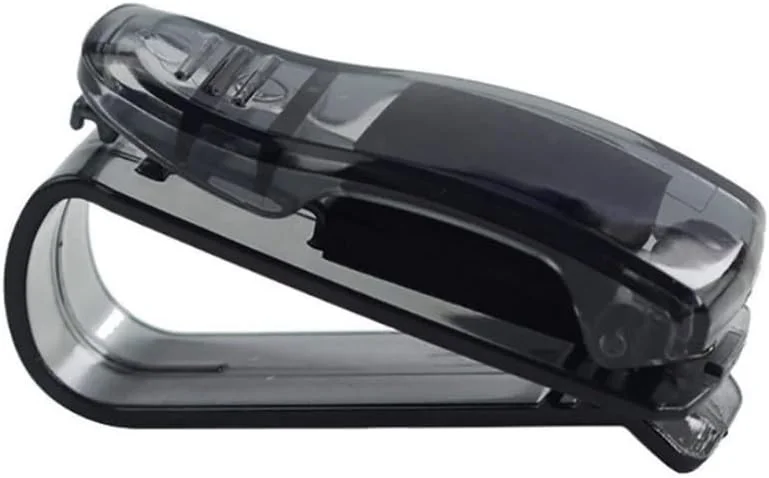 نگهدارنده عینک آفتابی خودرو Sulfar، گیره نگهدارنده عینک برای آفتابگیر، مناسب برای همه خودروها، شاسی بلندها و کامیون ها (مشکی یونیورسال)