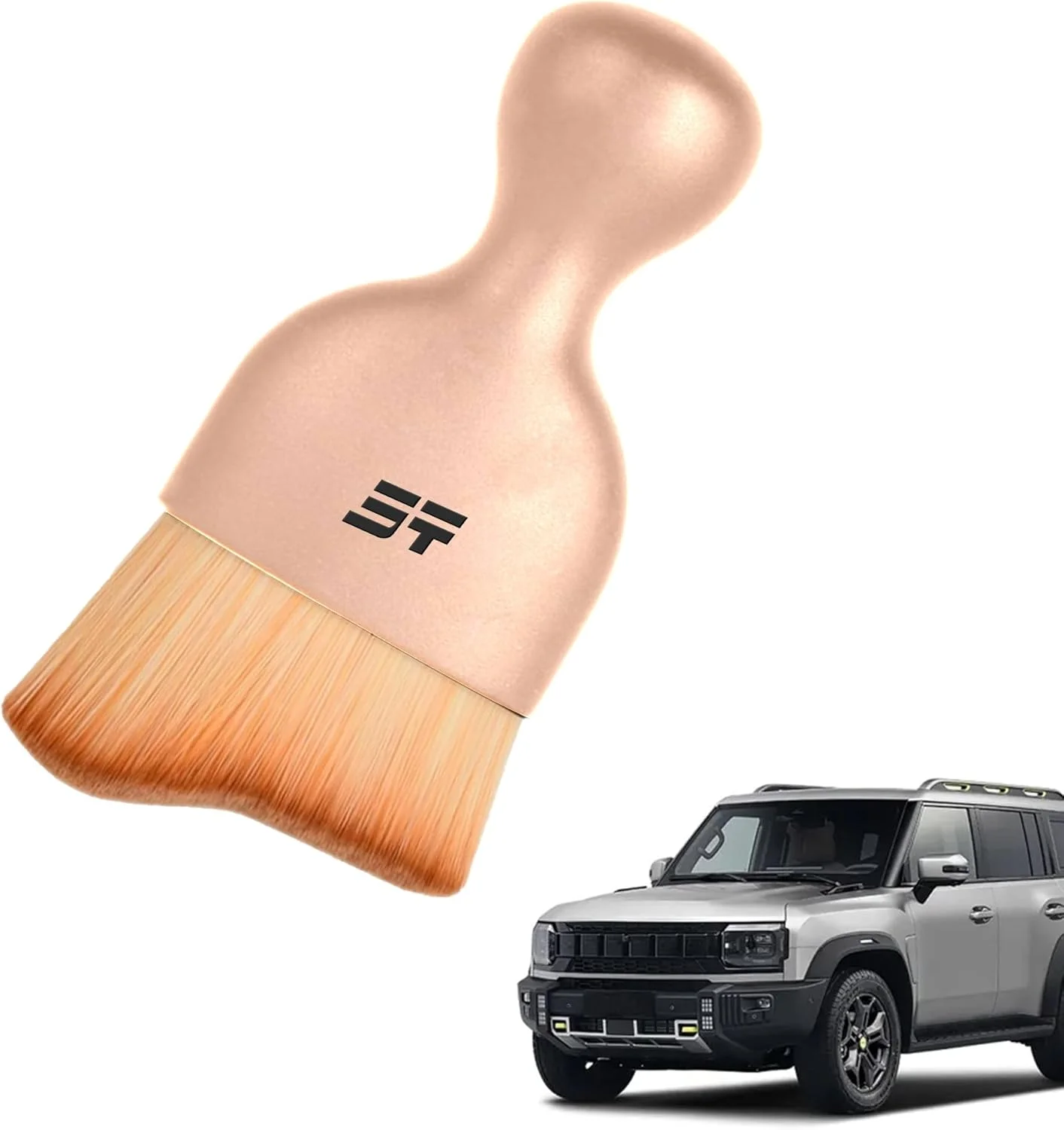 برس تمیز کننده داخل خودرو جتور | ابزار حرفه ای برای حذف گرد و غبار و آلودگی | لوازم جانبی دیتیلینگ خودرو (طلایی مات)