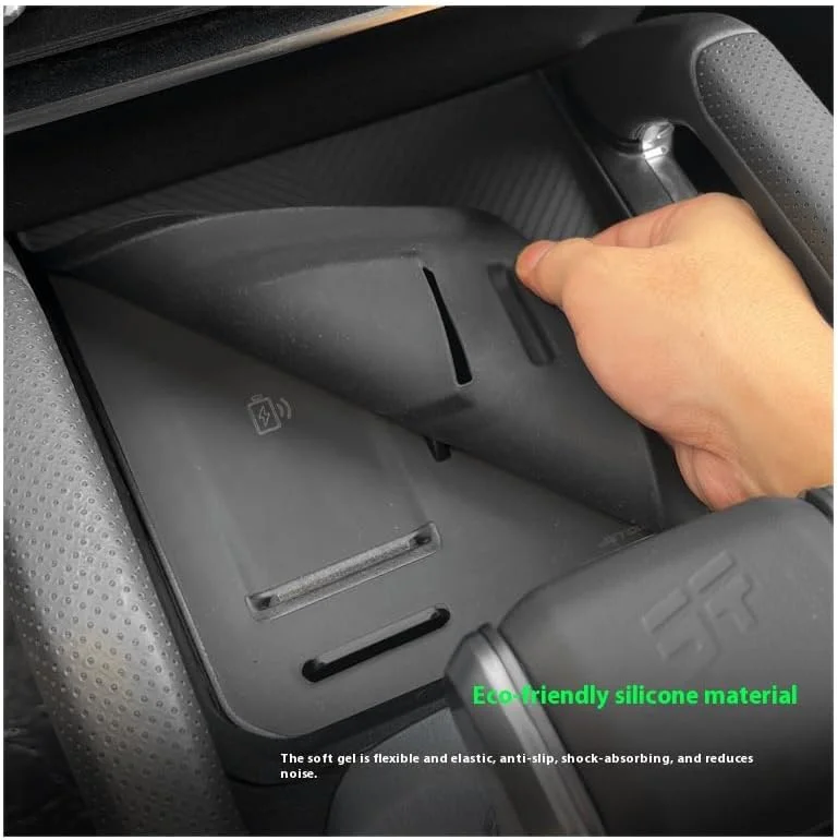 پد شارژ بیسیم کنسول وسط برای جتور T2 تراولر (2023-2025)، پد سیلیکونی شارژ بیسیم با طرح فیبر کربن، تزئینات لوازم جانبی داخلی خودرو پد شارژ بیسیم کنسول وسط برای جتور T2 تراولر (2023-2025)، پد سیلیکونی شارژ بیسیم با طرح فیبر کربن، تزئینات لوازم جانبی داخلی خودرو