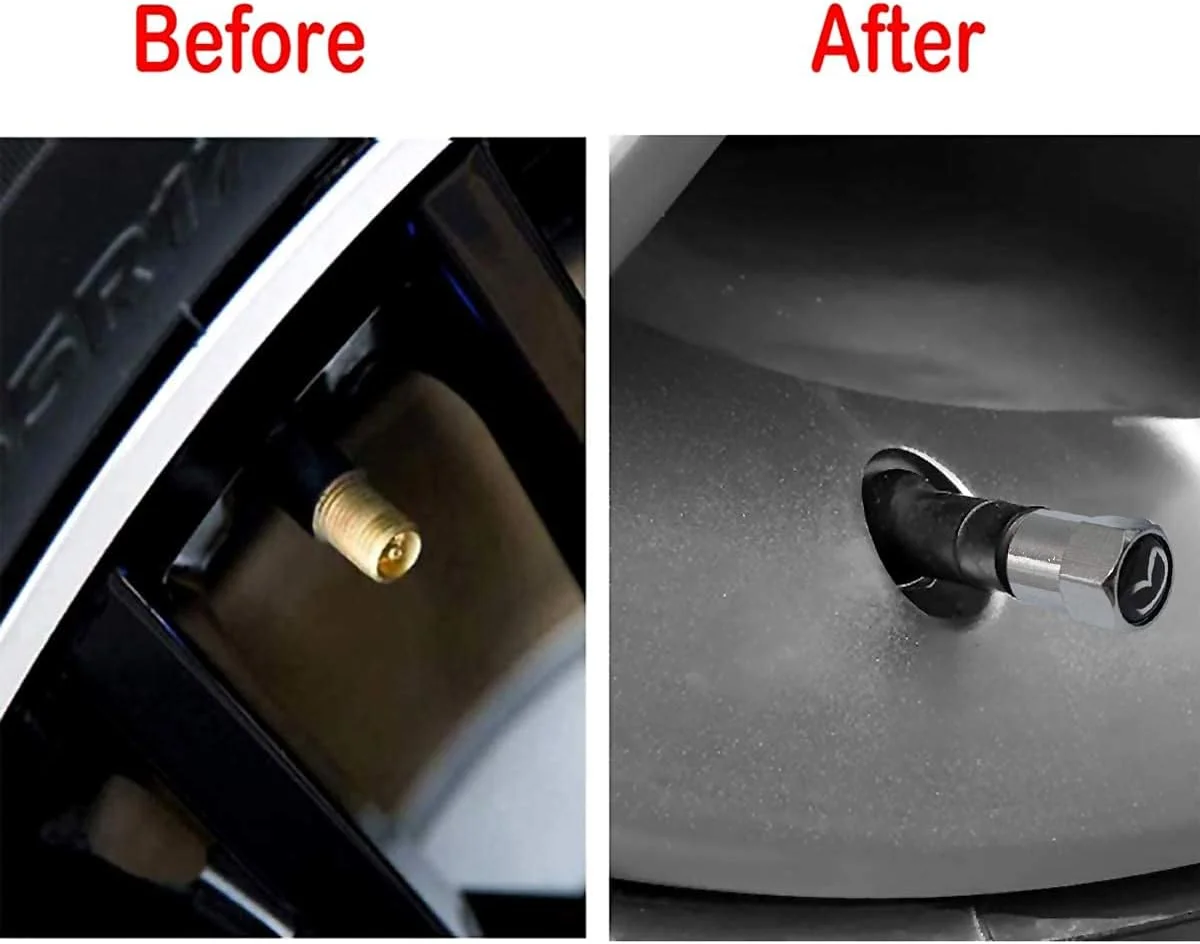 درب والف لاستیک خودرو Hisport Hex 016 نقره ای 4 عددی، مناسب برای خودروهای مختلف