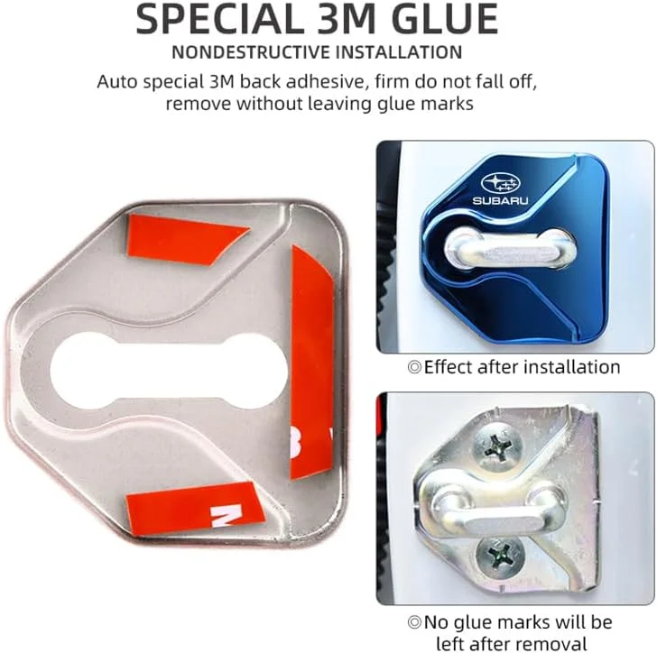 ۴ عدد روکش محافظ قفل درب خودرو مناسب برای سوبارو WRX STI Foresters Imprezas Legacy Outback BRZ XV Ascent (آبی) ۴ عدد روکش محافظ قفل درب خودرو مناسب برای سوبارو WRX STI Foresters Imprezas Legacy Outback BRZ XV Ascent (آبی)