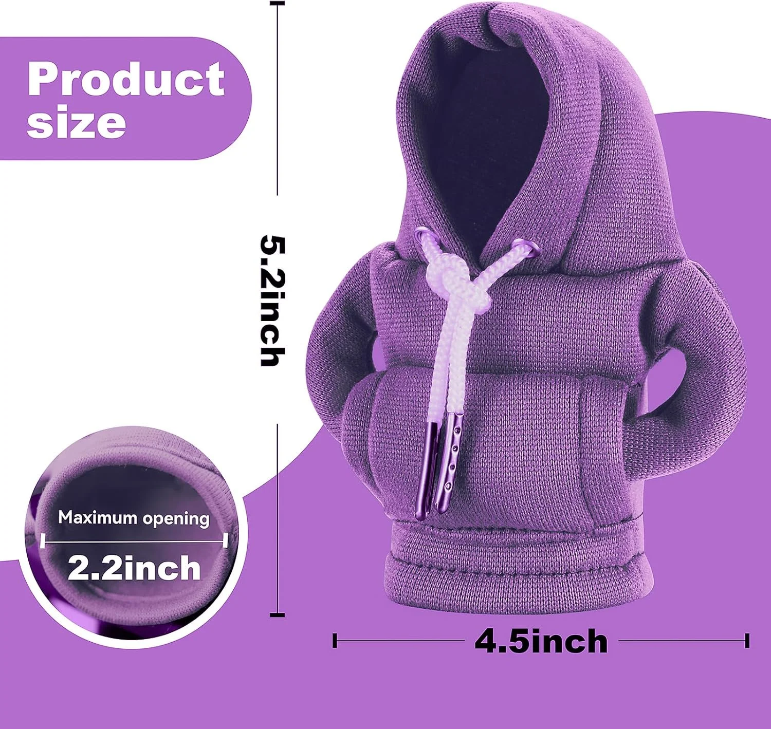 هودی دسته دنده، روکش دسته دنده خودرو، هودی کوچک برای دسته دنده خودرو، لوازم جانبی و تزئینات خودرو بنفش