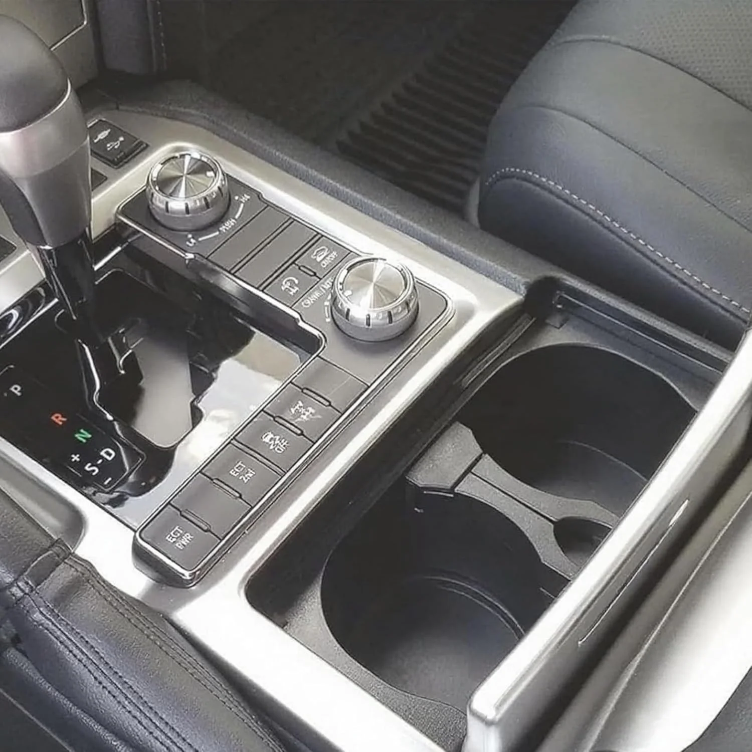 سازگار با جا لیوانی تویوتا لندکروزر ۲۰۰۸ ۲۰۰۹ ۲۰۱۰ ۲۰۱۲ ۲۰۱۳ ۲۰۱۴ ۲۰۱۵ ۲۰۱۶ ۲۰۱۷ ۲۰۱۸ لوازم جانبی، سینی جا لیوانی خودرو کنسول لوازم داخلی