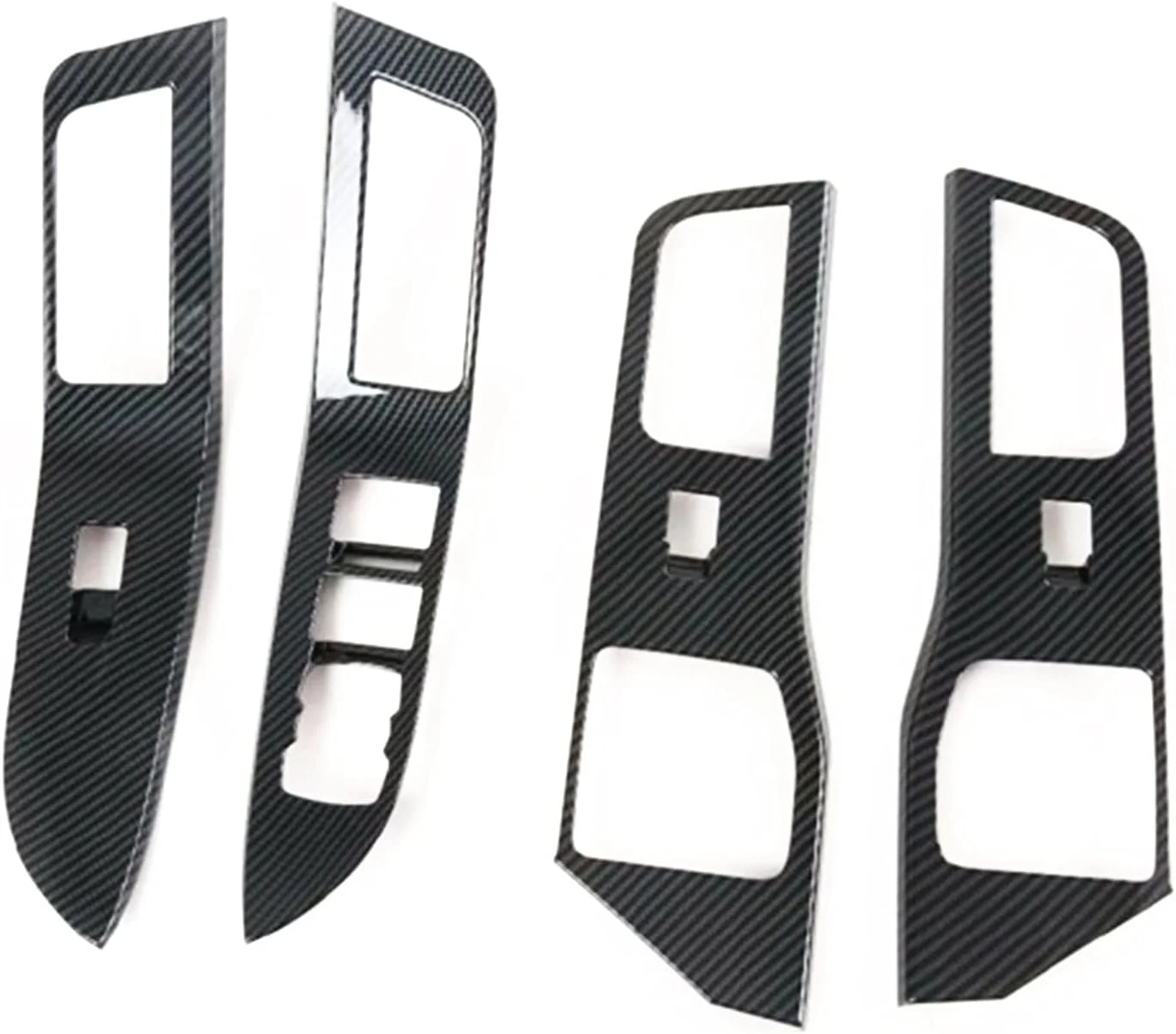 تزئینات روکش دسته درب و پنجره، قاب پنل سوئیچ، لوازم جانبی خودرو فیبر کربن، مناسب برای فورد، برای اکسپلورر ST U625 مدل 2020 و 2021 خودروهای فرمان چپ
