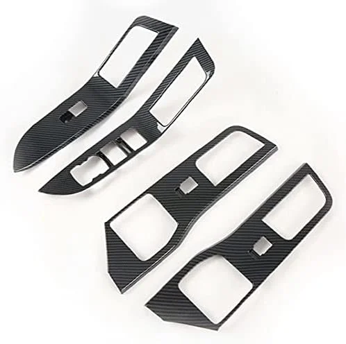 تزئینات روکش دسته درب و پنجره، قاب پنل سوئیچ، لوازم جانبی خودرو فیبر کربن، مناسب برای فورد، برای اکسپلورر ST U625 مدل 2020 و 2021 خودروهای فرمان چپ