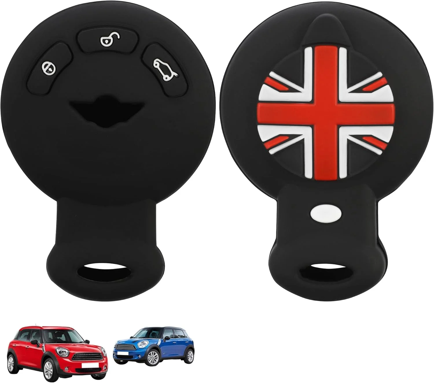 کاور سیلیکونی ریموت خودرو سازگار با مینی کوپر ۲۰۰۷-۲۰۱۴، محافظ ریموت هوشمند، قاب کلید، لوازم جانبی خودرو (قرمز، ۲ عدد)