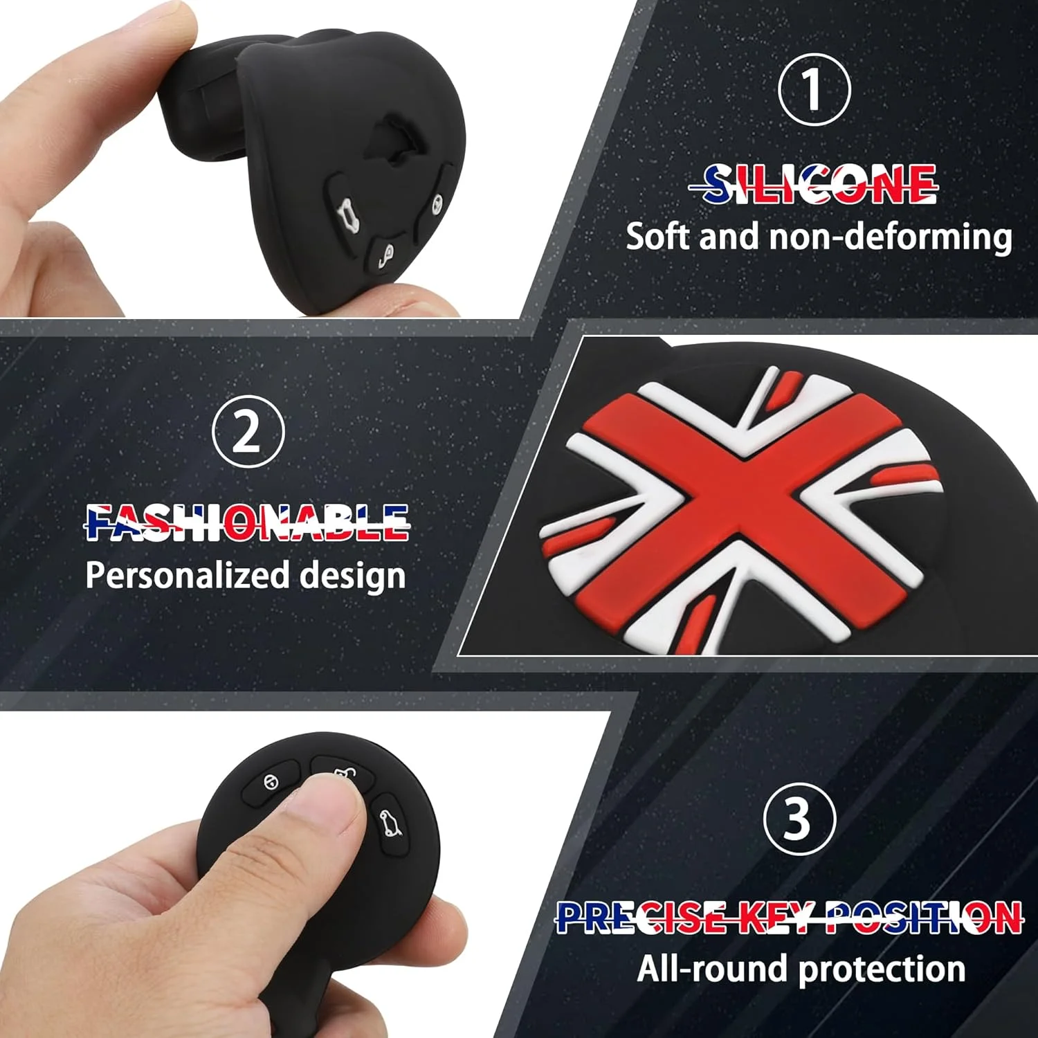 کاور سیلیکونی ریموت خودرو سازگار با مینی کوپر ۲۰۰۷-۲۰۱۴، محافظ ریموت هوشمند، قاب کلید، لوازم جانبی خودرو (قرمز، ۲ عدد)