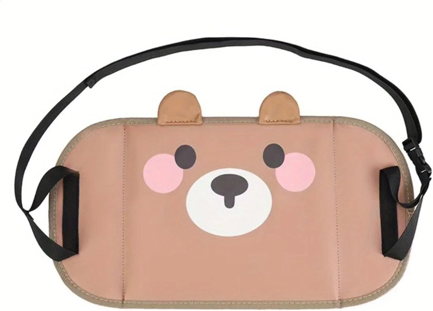 زیرپایی صندلی خودرو طرح خرس قهوه ای بامزه با بند قابل تنظیم - زیرپایی قابل حمل برای مسافرت و دفتر، طراحی کارتونی خرس مناسب برای همه خودروها، هدیه ای عالی برای تعطیلات، لوازم جانبی خرس، لوازم جانبی داخلی خودرو، بازی