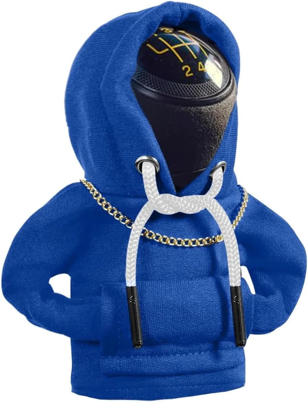 روکش دنده خودرو طرح هودی، روکش گرم دنده طرح سویشرت، لوازم جانبی تزئینی داخل خودرو (آبی)