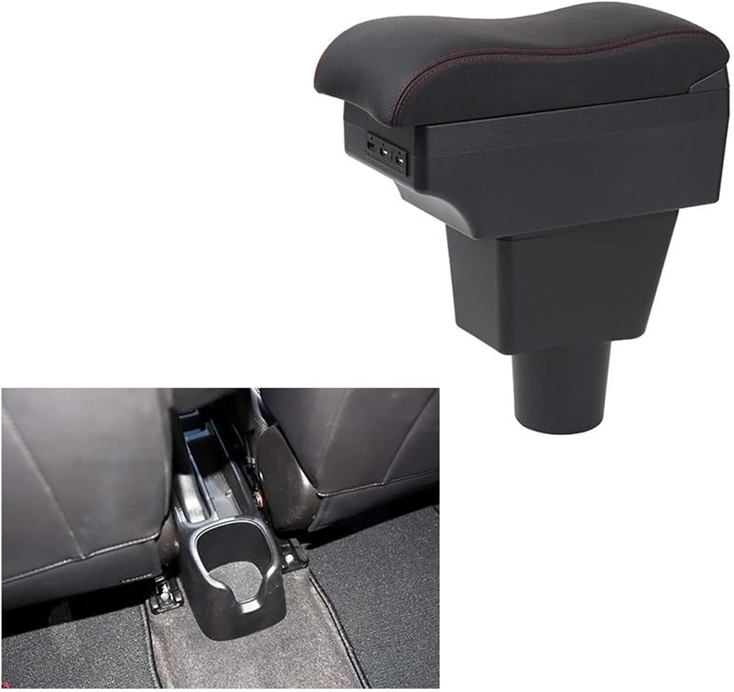 هاویکو برای شورولت، برای اسپارک 2015-2023 جعبه ذخیره سازی کنسول وسط زیر آرنجی خودرو لوازم جانبی خودرو جعبه سازمان دهنده کنسول خودرو (سیاه سفید)