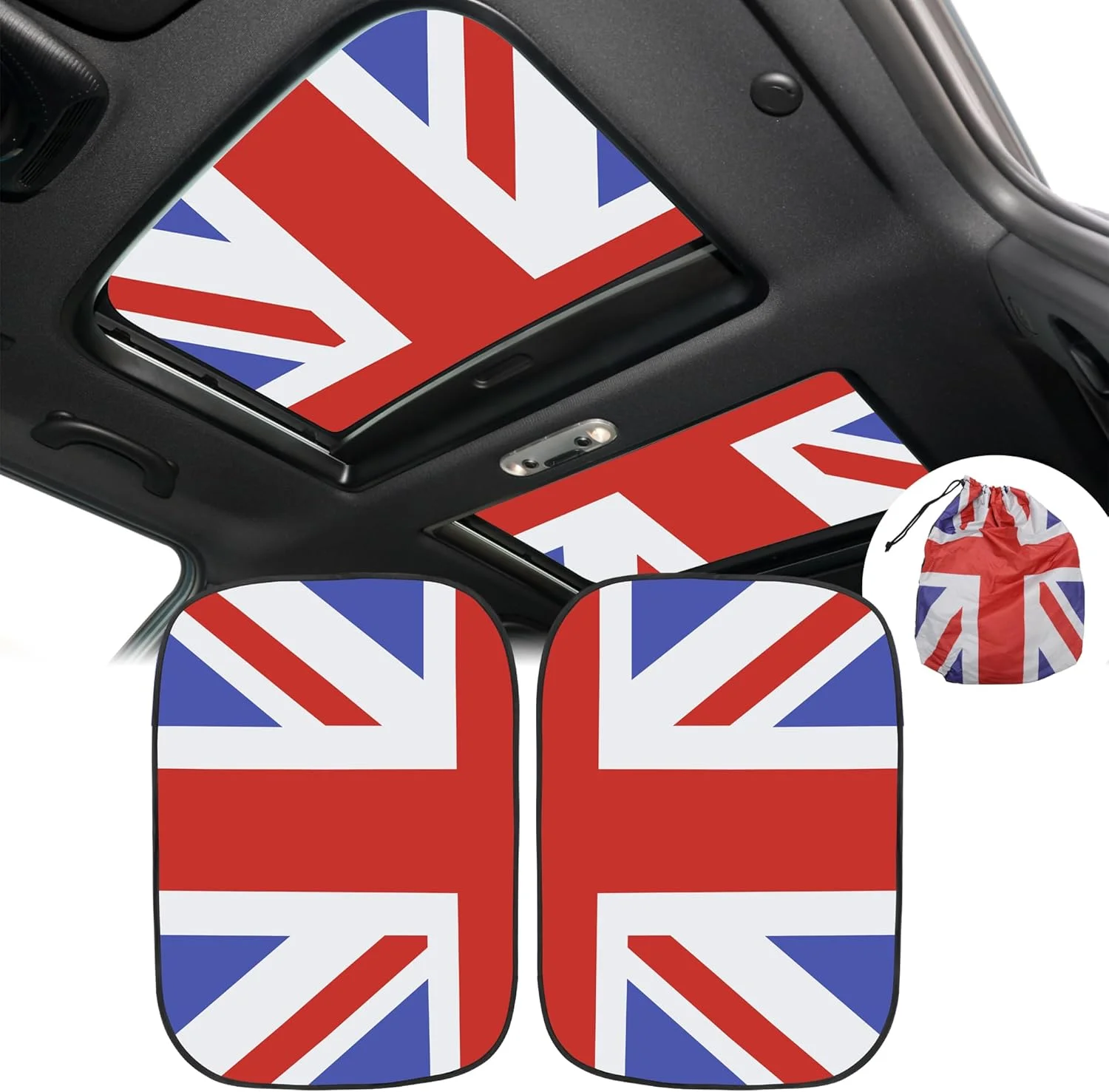 روکش سایه بان سانروف خودرو TOMALL سازگار با مینی کوپر R56/F56/R60/R55/F55/F54 لوازم جانبی خودرو سایه بان تاشو ضد اشعه ماوراء بنفش محافظ داخلی آفتاب گیر برای لوازم جانبی کانتری من کلاب من (قرمز)