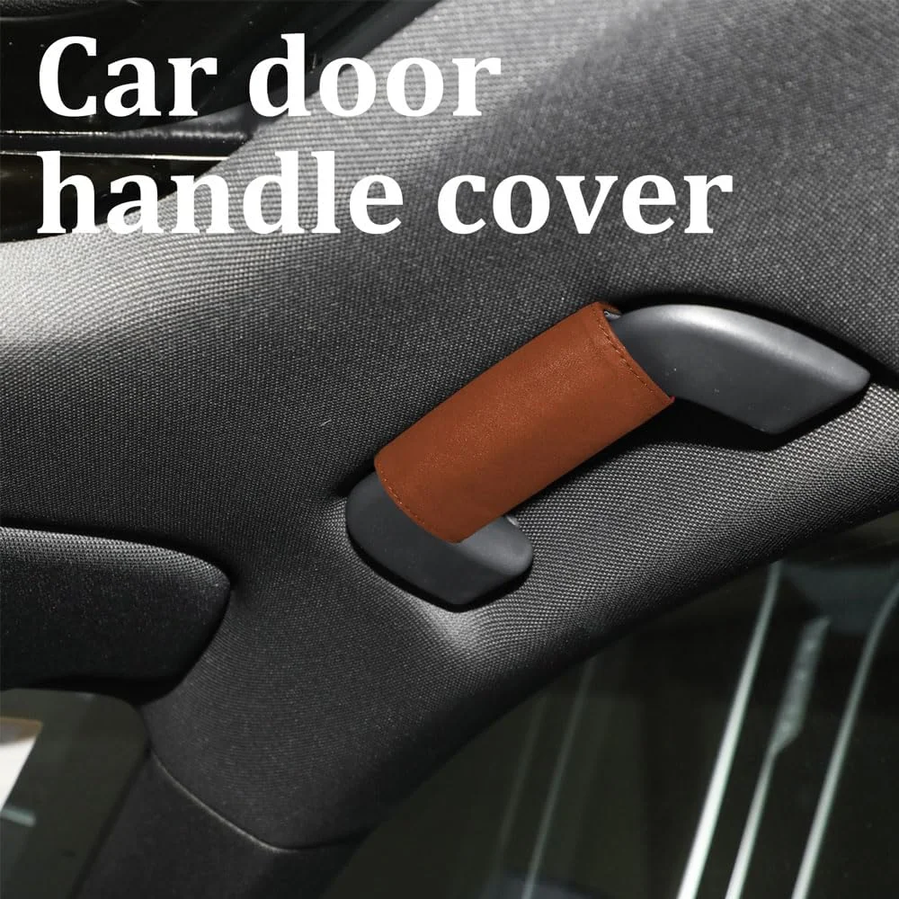 محافظ دسته درب خودرو HEVLE، روکش چرمی ضد خش برای تزئینات، لوازم جانبی جهانی (قهوه ای) محافظ دسته درب خودرو HEVLE، روکش چرمی ضد خش برای تزئینات، لوازم جانبی جهانی (قهوه ای)