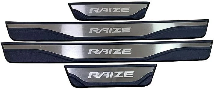 محافظ رکاب درب خودرو 4 عددی مناسب برای تویوتا Raize مدل 2021-2023 2024 2025، محافظ ضد خش رکاب درب خودرو، محافظ ضد برخورد رکاب بیرونی درب خودرو، لوازم جانبی استیکر، A