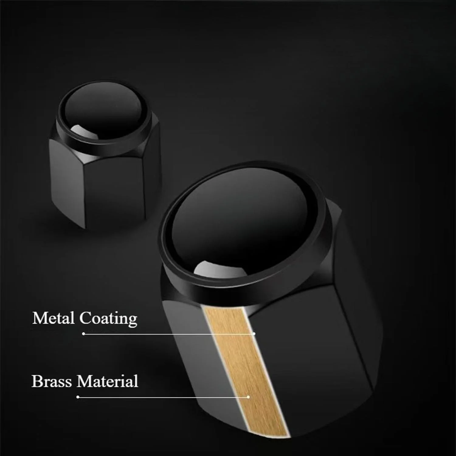 ۴ عدد درپوش والف لاستیک خودرو مناسب برای لوازم جانبی ROX 01 2024 2025، روکش درپوش والف هوا لاستیک خودرو، ضد خوردگی و ضد نشت (مشکی)