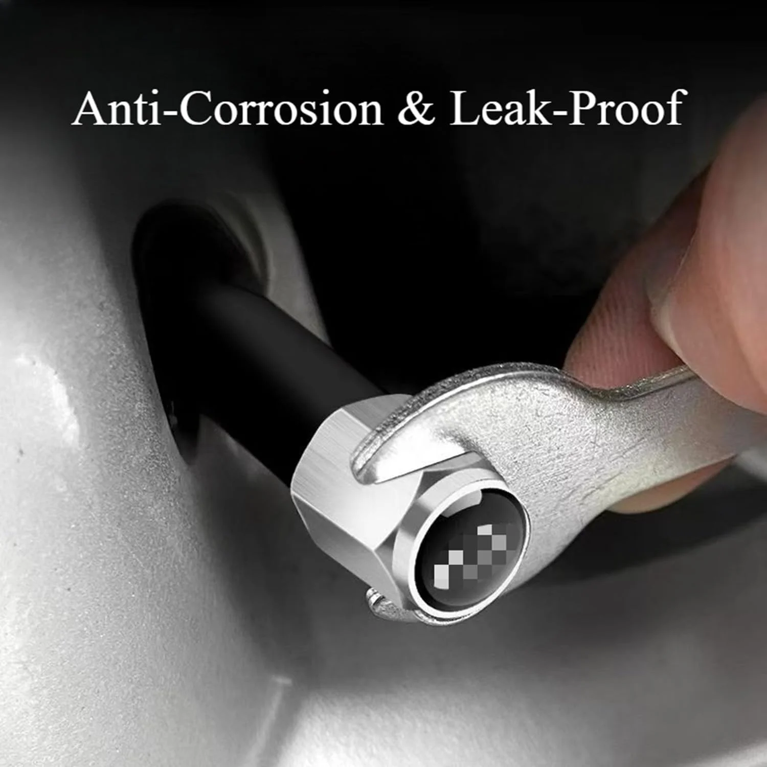 ۴ عدد درپوش والف لاستیک خودرو مناسب برای لوازم جانبی ROX 01 2024 2025، روکش درپوش والف هوا لاستیک خودرو، ضد خوردگی و ضد نشت (مشکی)