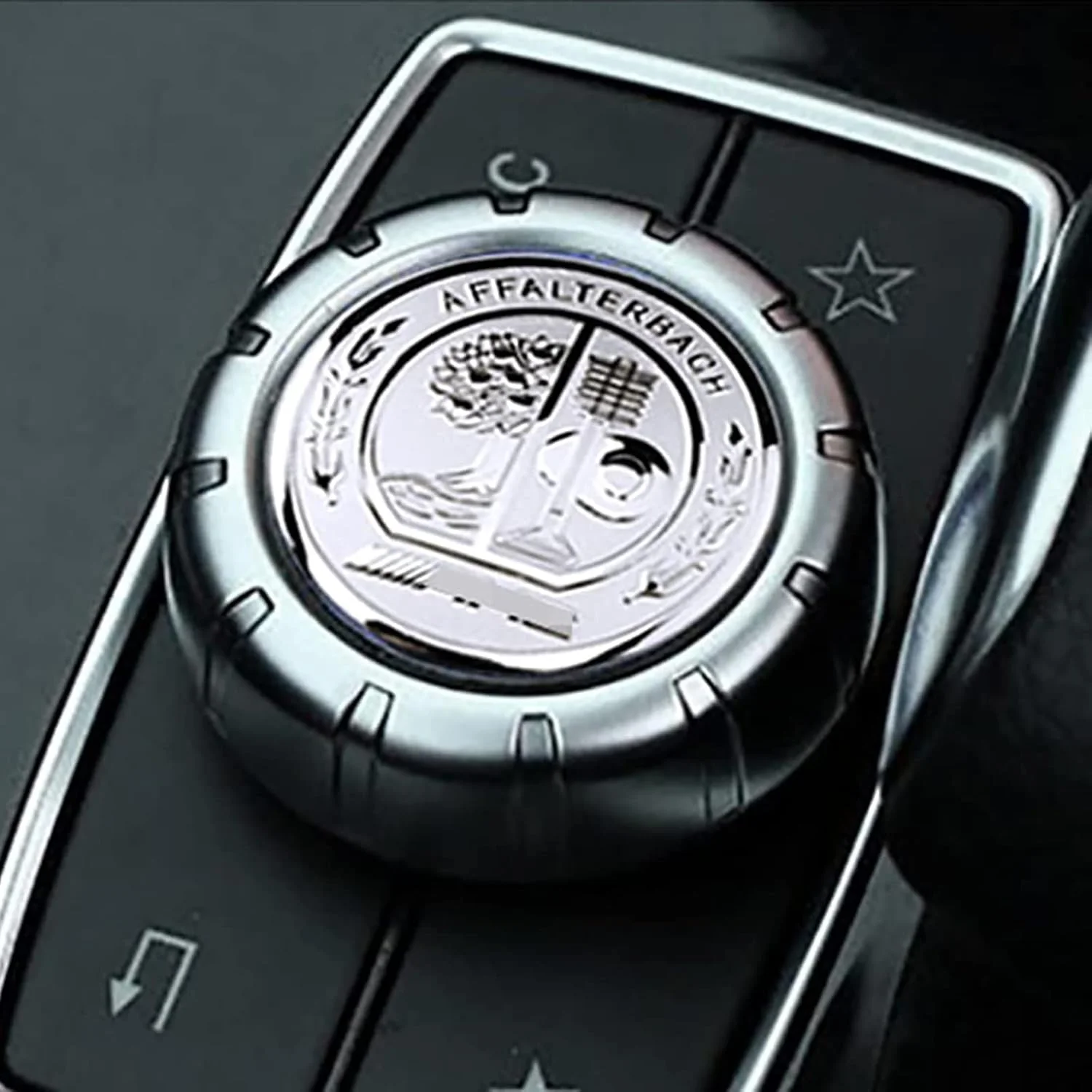 تزئینات دکمه کنترل چندرسانه‌ای کنسول مرکزی فلزی اصلاح‌شده Excefore، برچسب‌ها و نشان‌ها برای مرسدس بنز کلاس‌های A، B، E، GLK، GLA، CLA، GLE، ML، GL (دکمه 29 میلی‌متری، نقره‌ای)