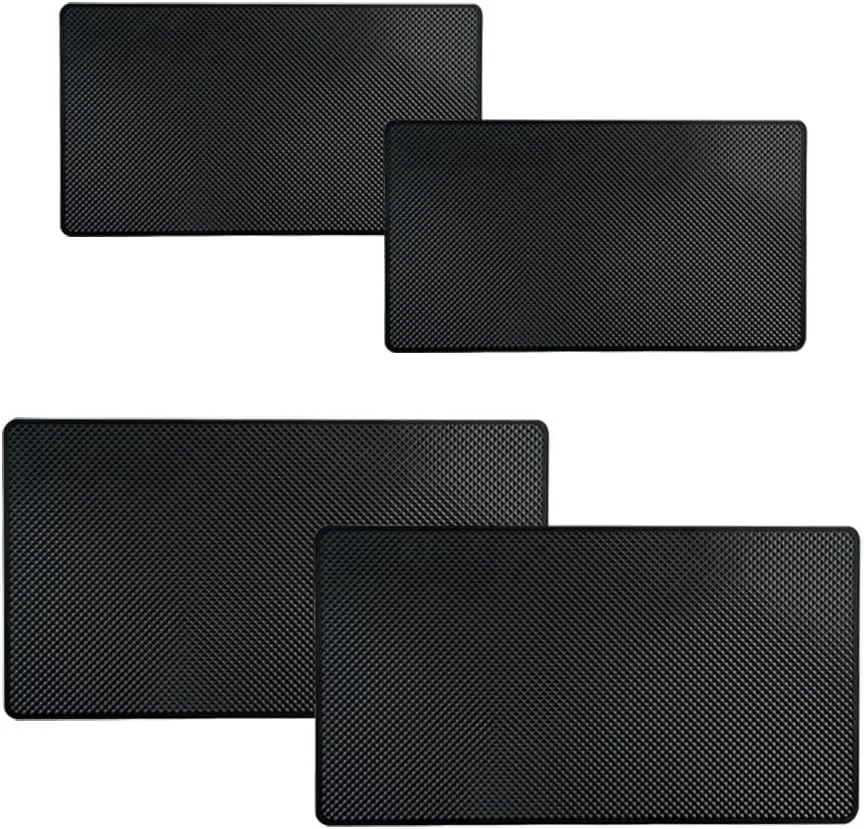پدهای سیلیکونی داشبورد خودرو ORiTi، پد ضد لغزش 27 × 15 سانتی‌متر و 19 × 12 سانتی‌متر برای GPS، تلفن‌های همراه، عینک آفتابی، کلید، سکه و سایر لوازم جانبی، 4 عدد، مشکی