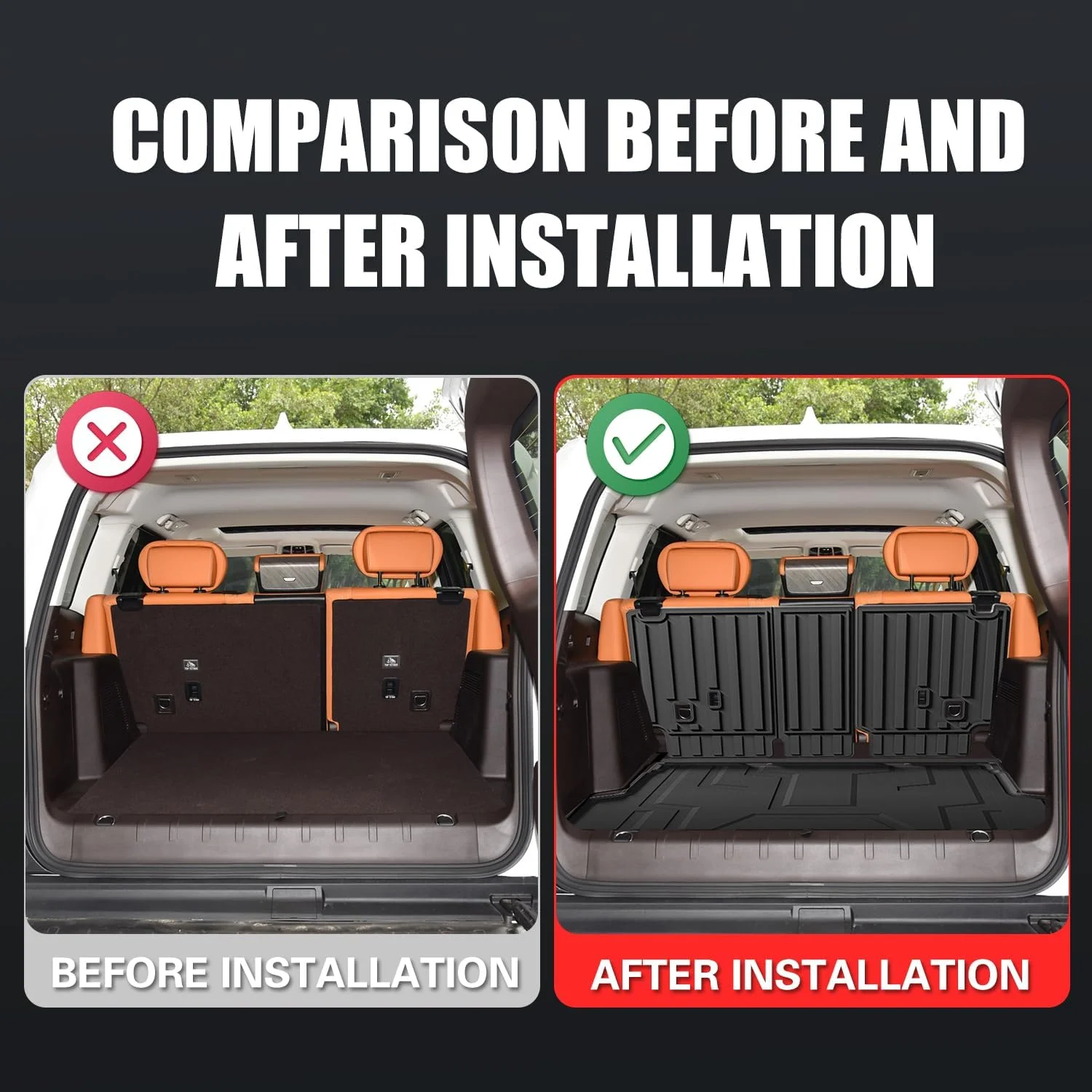 لاینر بار برای تانک GW-M 500 مدل 2022-2024 نسخه بنزینی 5 صندلی، تشک پشتی صندلی سنگین TPE، لاینر صندوق عقب عقب، محافظ لاینر صندوق عقب خودرو، لوازم جانبی سه بعدی تانک 500 مناسب برای همه آب و هوا