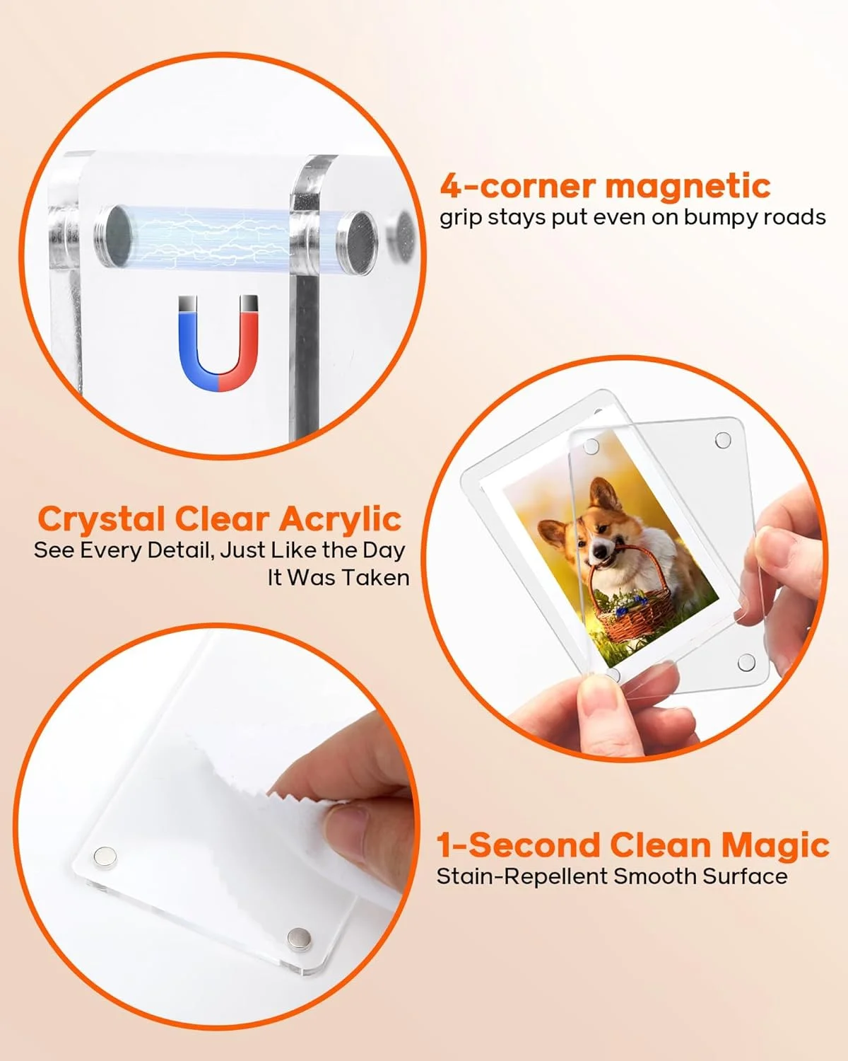 نگهدارنده عکس خودرو، نگهدارنده عکس آفتابگیر خودرو قاب عکس مغناطیسی، نگهدارنده عکس خودرو شفاف 6 * 9 سانتی متر، لوازم جانبی نگهدارنده عکس خودرو با گیره برای نمایش آسان (2 عدد) نگهدارنده عکس خودرو، نگهدارنده عکس آفتابگیر خودرو قاب عکس مغناطیسی، نگهدارنده عکس خودرو شفاف 6 * 9 سانتی متر، لوازم جانبی نگهدارنده عکس خودرو با گیره برای نمایش آسان (2 عدد)