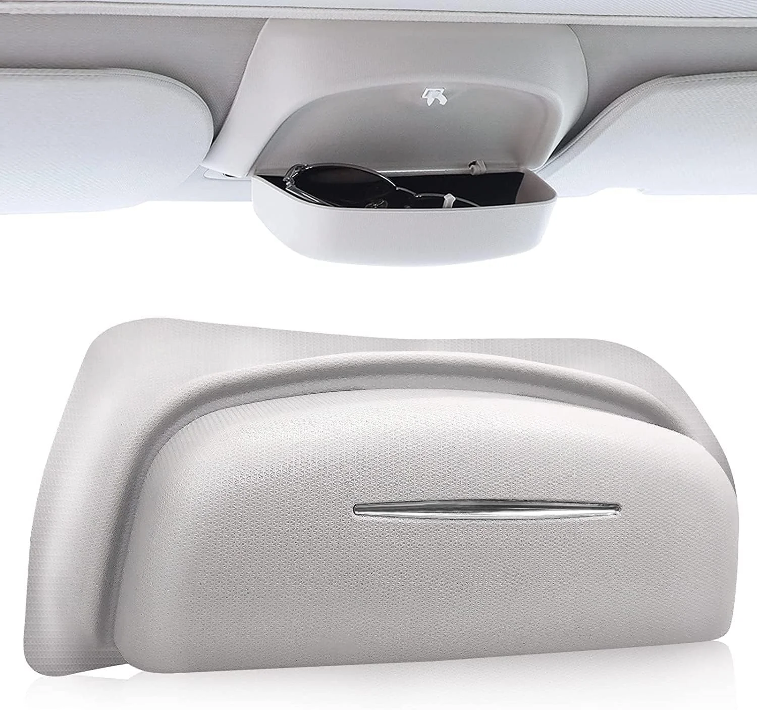 نگهدارنده عینک آفتابی KASTWAVE سازگار با مدل Y تسلا، نصب جعبه عینک روی سقف خودرو، نگهدارنده عینک آفتابی کنسول مناسب برای لوازم جانبی نگهداری عینک برای مدل Y