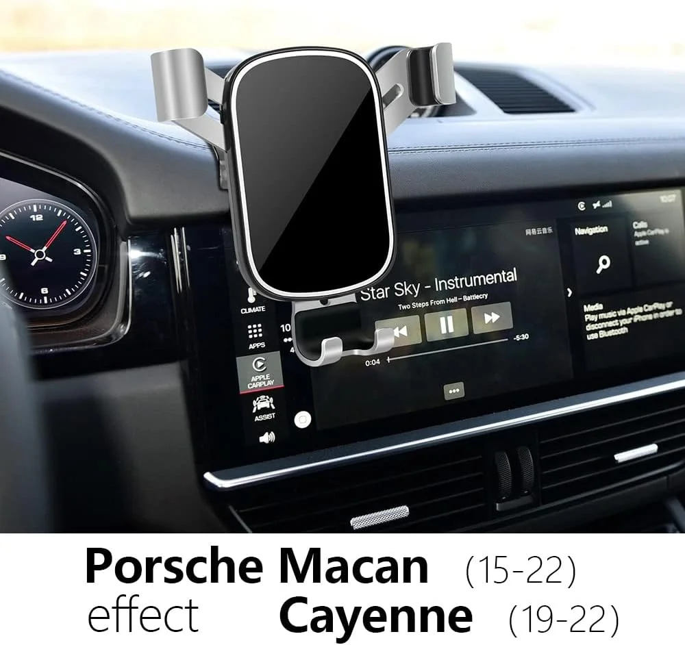 نگهدارنده تلفن همراه خودرو LUNQIN برای پورشه ماکان ۲۰۱۵-۲۰۲۵ و پورشه کاین ۲۰۱۹-۲۰۲۳، لوازم جانبی داخلی خودرو، پایه نگهدارنده تلفن همراه، شارژ، مسیریابی، براکت GPS، لوازم جانبی دریچه هوا