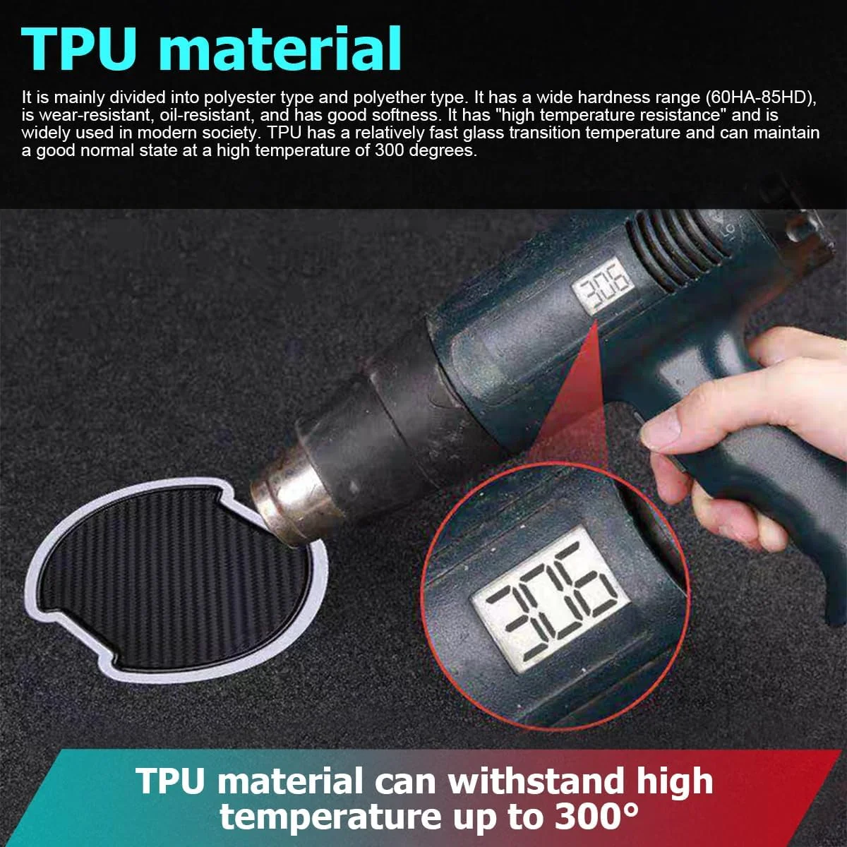 محافظ لیوان دستگیره درب خودرو Mandark، 4 عدد برچسب کاسه درب خودرو فیبر کربنی سه بعدی TPU، لوازم جانبی پوشش فیلم محافظ رنگ دستگیره درب خودرو، جهانی برای اکثر خودروها (متوسط)