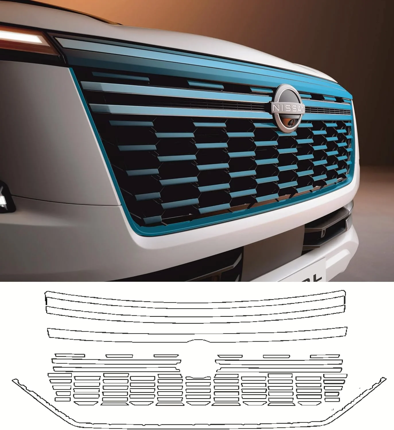 محافظ رنگ بدنه شفاف و برش خورده برای جلو پنجره کامل نیسان پاترول Y63 مدل 2025، ضد خش، ضد زردی و مقاوم در برابر رنگ پریدگی