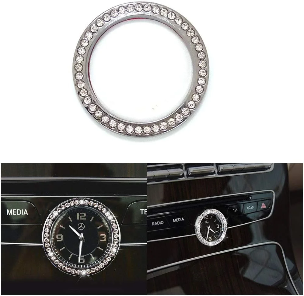 حلقه تزئینی نگیندار نقرهای کنسول مرکزی خودرو Pursuestar مناسب برای مرسدس بنز کلاس C E S GLC W213 E200 E300 C180 C200 C260 C300 حلقه تزئینی نگیندار نقرهای کنسول مرکزی خودرو Pursuestar مناسب برای مرسدس بنز کلاس C E S GLC W213 E200 E300 C180 C200 C260 C300