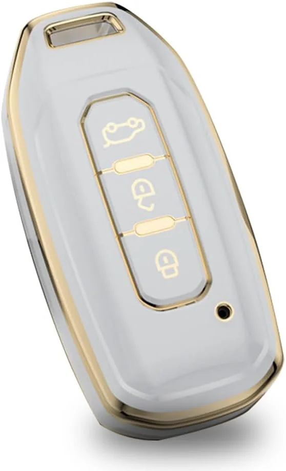 کاور محافظ ریموت خودرو کونیو مناسب برای فورد تورس، تریتوری، کوگا، جا کلیدی، کیف کلید TPU، لوازم جانبی خودرو، 3 دکمه، سفید