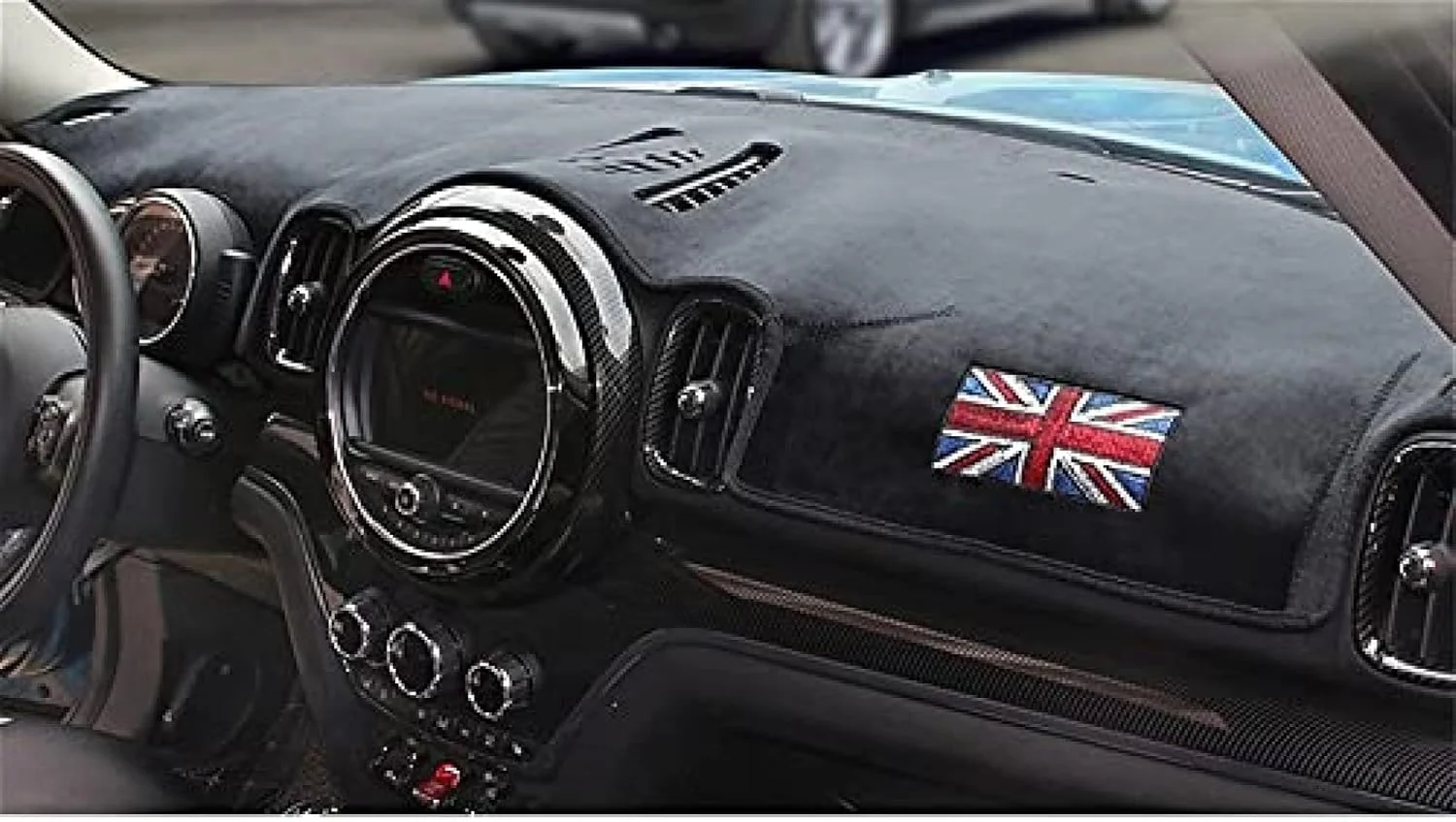 روکش داشبورد خودرو مناسب مینی کوپر کانتری من اس R55 R56 R60 R61 F54 F55 F56 F60، پد ضد آفتاب و ضد لغزش