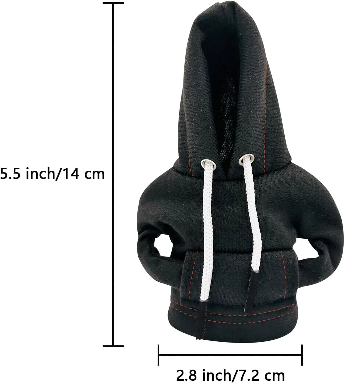 روکش دسته دنده خودرو Nayubo، روکش یونیورسال و بامزه برای دسته دنده طرح هودی، پیراهن بافتنی خنده دار برای دسته دنده، لوازم جانبی کوچک و جالب برای داخل خودرو (مشکی)