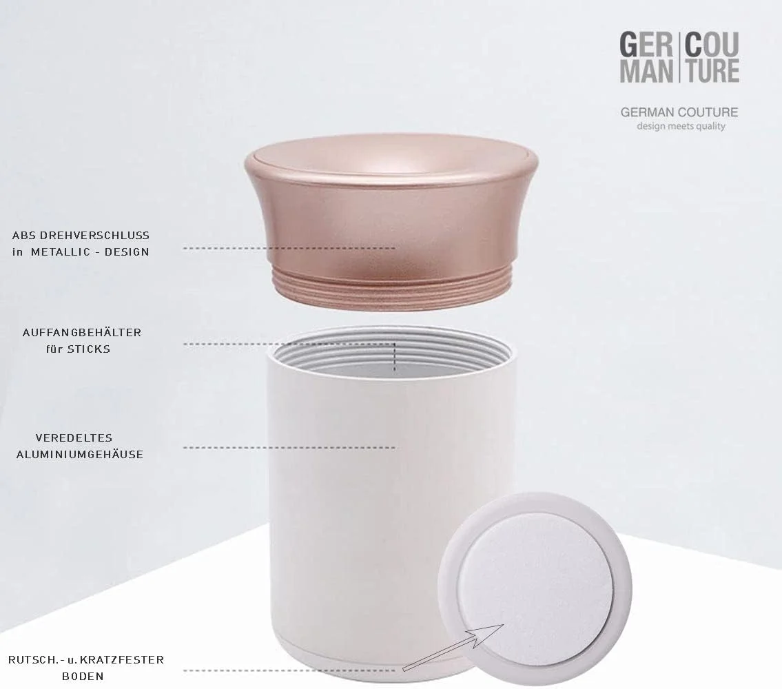 زیرسیگاری فنجانی گلدوزی شده GC German Couture سازگار با IQOS Iluma Prime Terea Sticks و Heets Sticks + Glo Hyper Pro Air Neo Sticks لوازم جانبی برای ماشین، دفتر یا خانه، سفید/رزگلد زیرسیگاری فنجانی گلدوزی شده GC German Couture سازگار با IQOS Iluma Prime Terea Sticks و Heets Sticks + Glo Hyper Pro Air Neo Sticks لوازم جانبی برای ماشین، دفتر یا خانه، سفید/رزگلد