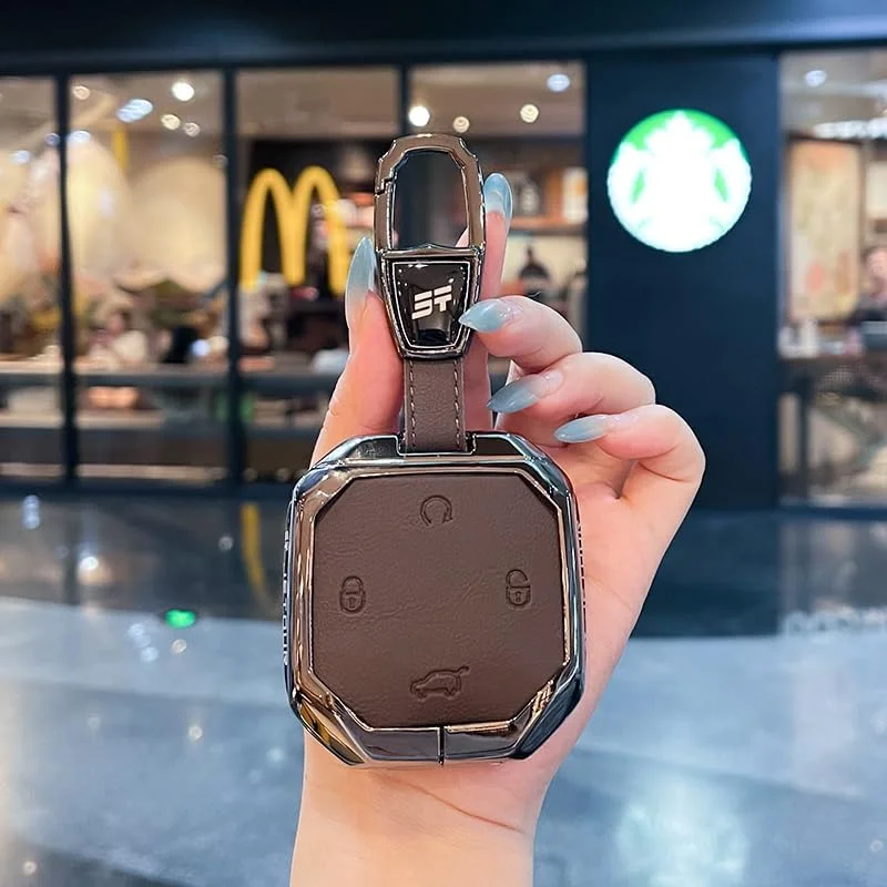 کاور کلید خودرو جتور - کیف محافظ چرمی ممتاز (قهوه ای)