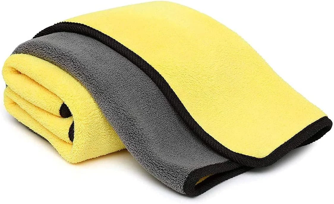 دستمال نظافت خودرو، پارچه میکروفایبر نرم برای پولیش بدنه خودرو، لوازم جانبی تمیز کننده خودرو قابل استفاده مجدد (حدود 39 * 30 سانتی متر)