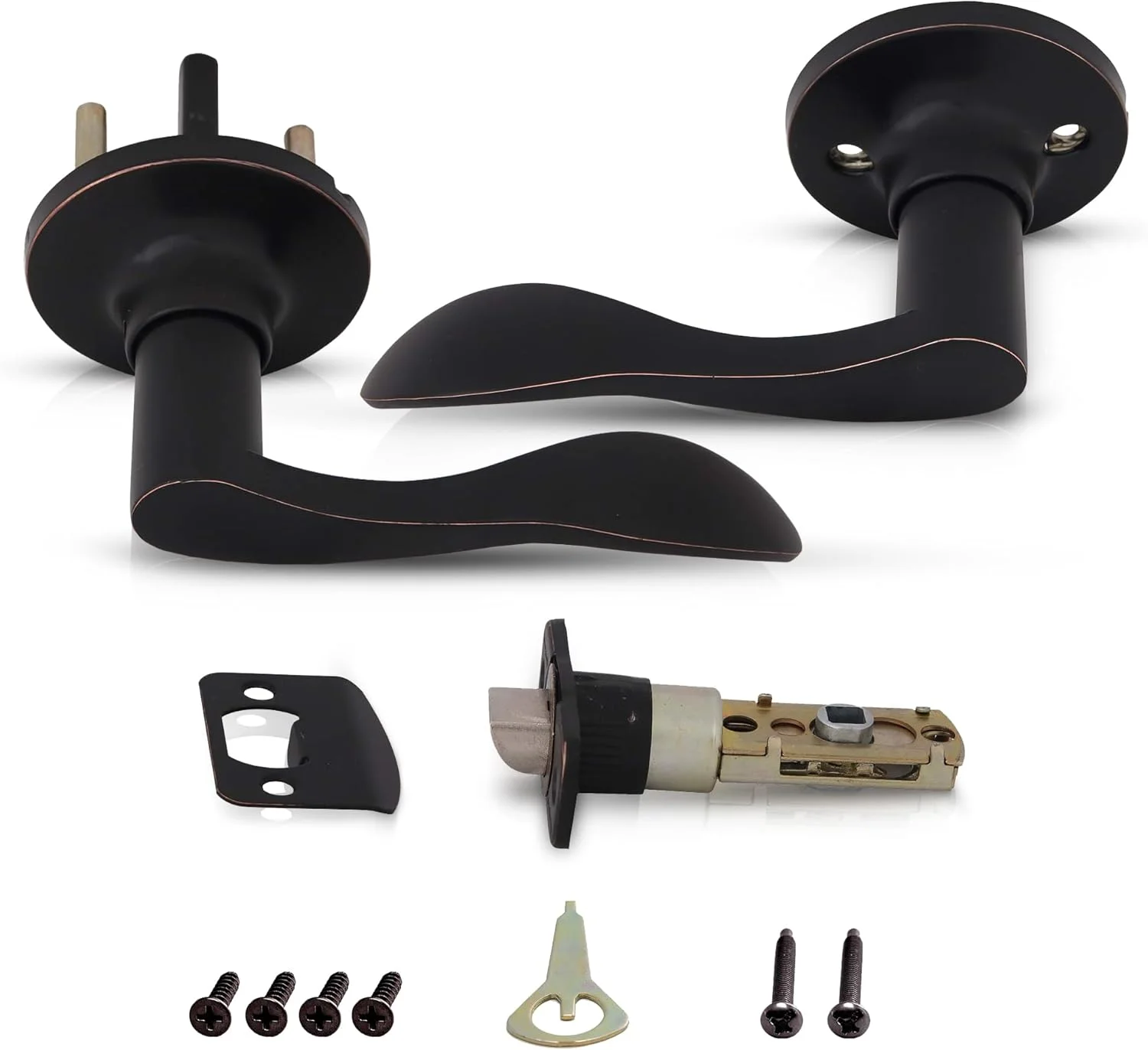 دستگیره اهرمی موجی هانیول - دستگیره درب اهرمی با فضای داخلی بدون قفل - دستگیره درب ورودی مناسب برای کمدها و راهروها - 17.47 سانتی متر طول x 6.98 سانتی متر عرض - برنز روغنی - 8106403 دستگیره اهرمی موجی هانیول - دستگیره درب اهرمی با فضای داخلی بدون قفل - دستگیره درب ورودی مناسب برای کمدها و راهروها - 17.47 سانتی متر طول x 6.98 سانتی متر عرض - برنز روغنی - 8106403