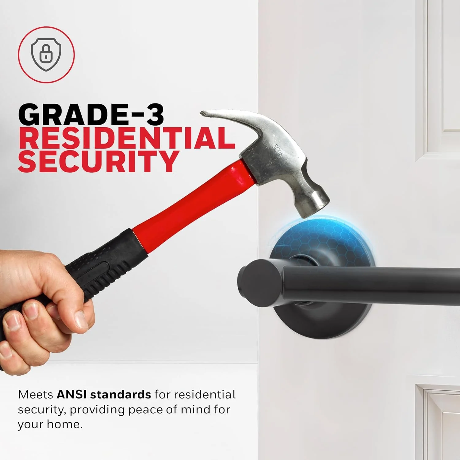 دستگیره درب داخلی هانیول - دستگیره اهرمی با طراحی برگشت پذیر، مشکی مات، عملکرد عبوری، دستگیره های درب با نصب آسان برای خانه و دفتر - 8108628 دستگیره درب داخلی هانیول - دستگیره اهرمی با طراحی برگشت پذیر، مشکی مات، عملکرد عبوری، دستگیره های درب با نصب آسان برای خانه و دفتر - 8108628