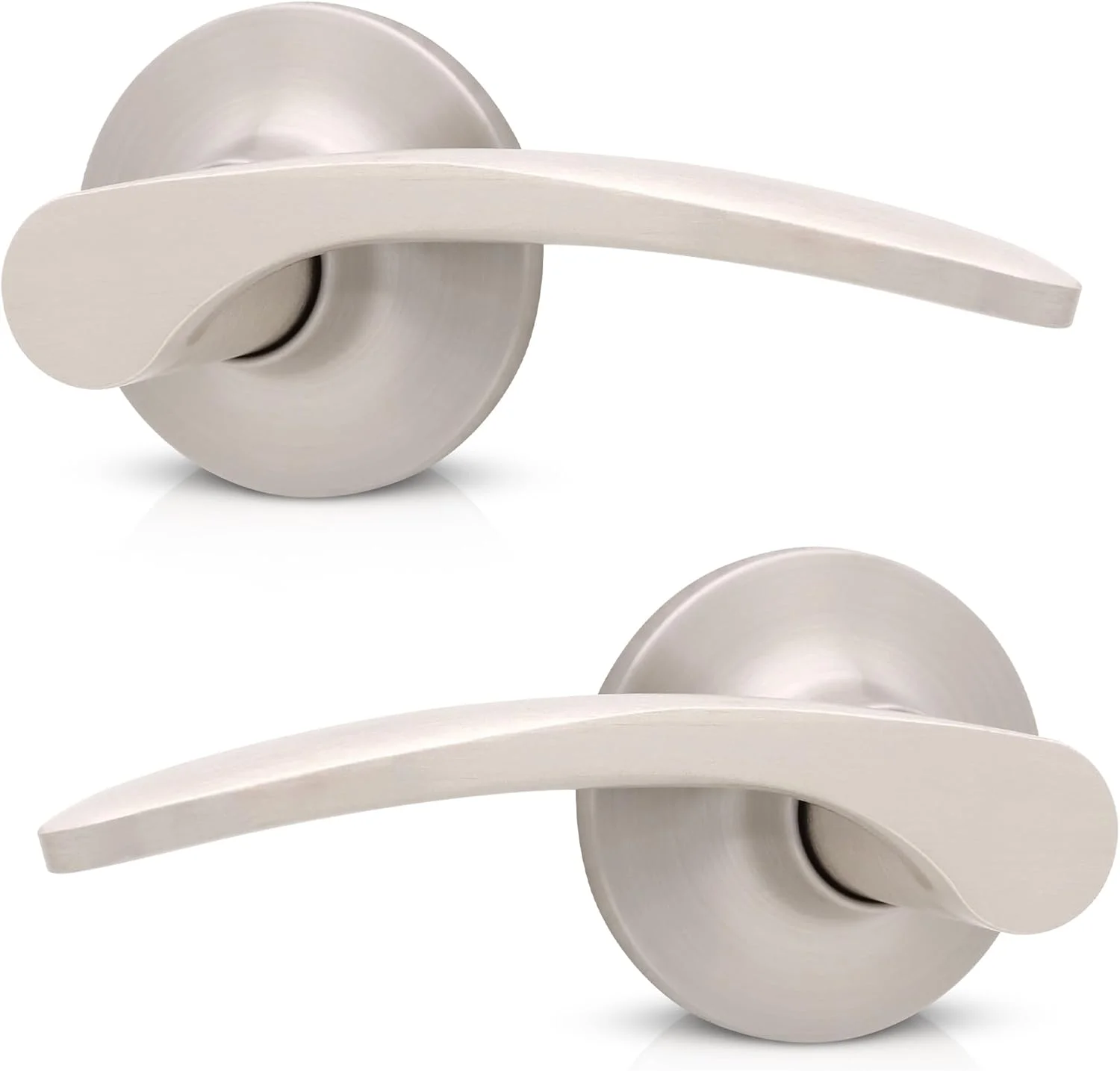 دستگیره درب داخلی Honeywell Safes & Door Locks - دستگیره اهرمی درب با طراحی برگشت پذیر، نیکل ساتن، عملکرد عبوری، دستگیره های درب با نصب آسان برای خانه و دفتر - 8108722