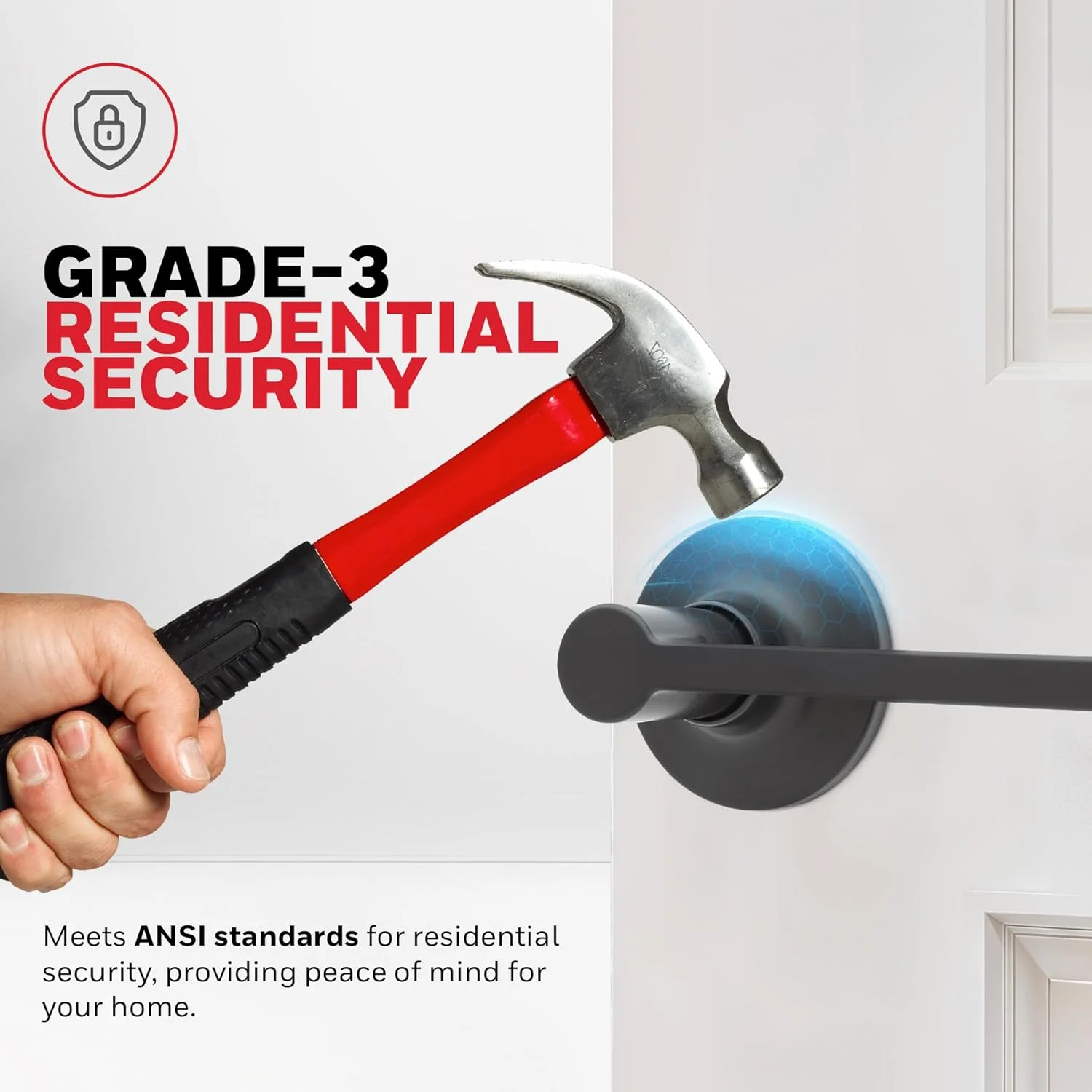 دستگیره درب داخلی Honeywell Safes & Door Locks – دستگیره اهرمی درب با طراحی برگشت پذیر، مشکی مات، عملکرد عبوری، دستگیره های درب با نصب آسان برای خانه و دفتر - 8108622 دستگیره درب داخلی Honeywell Safes & Door Locks – دستگیره اهرمی درب با طراحی برگشت پذیر، مشکی مات، عملکرد عبوری، دستگیره های درب با نصب آسان برای خانه و دفتر - 8108622