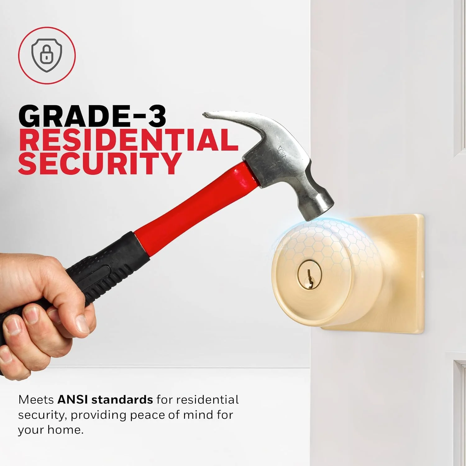 دستگیره درب و قفل هانیول - دستگیره درب با قفل، طلایی مات، ورودی کلیدی - قفل درب برای درب ورودی، اتاق خواب و استفاده داخلی - دستگیره درب داخلی برای خانه ها و دفاتر - 8103604 دستگیره درب و قفل هانیول - دستگیره درب با قفل، طلایی مات، ورودی کلیدی - قفل درب برای درب ورودی، اتاق خواب و استفاده داخلی - دستگیره درب داخلی برای خانه ها و دفاتر - 8103604