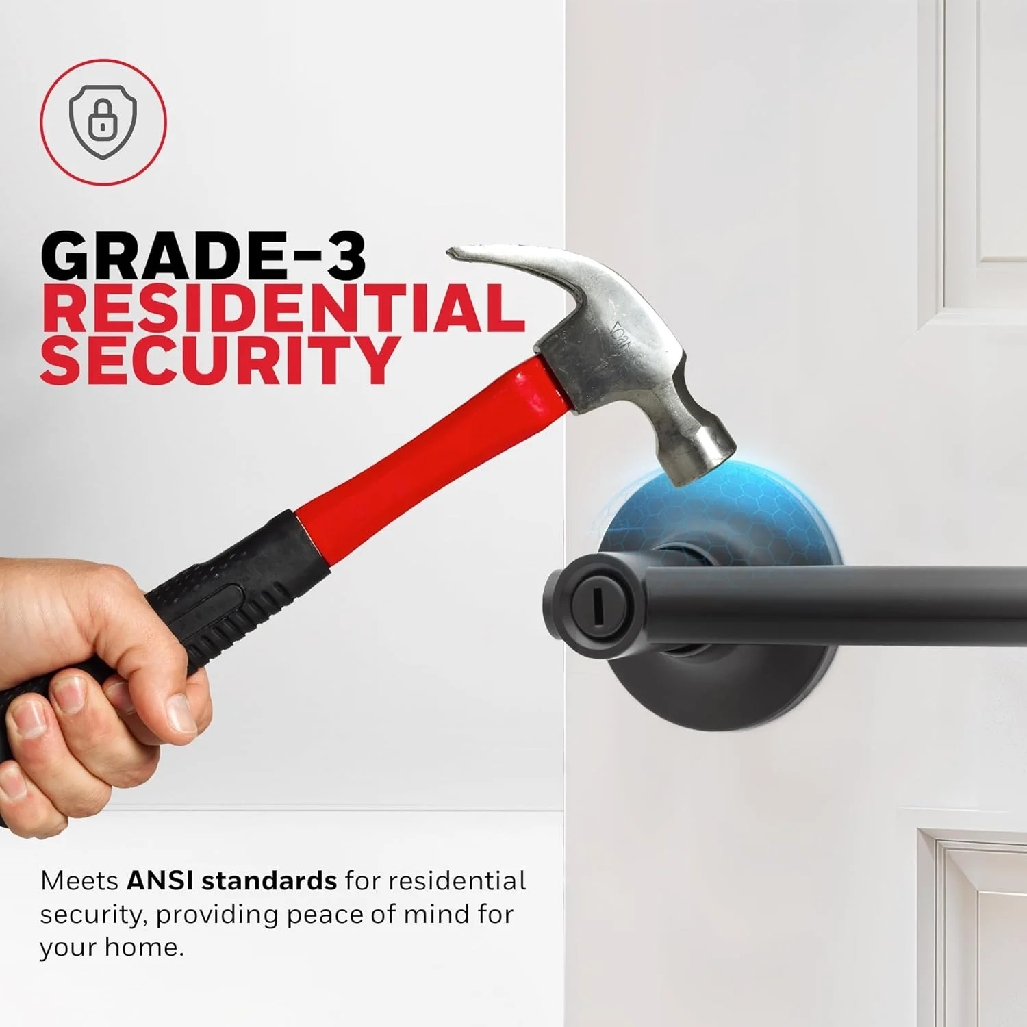 دستگیره درب داخلی Honeywell Safes & Door Locks – دستگیره اهرمی درب با طراحی برگشت پذیر، مشکی مات، عملکرد حریم خصوصی، دستگیره های درب با نصب آسان برای خانه و دفتر - 8108618 دستگیره درب داخلی Honeywell Safes & Door Locks – دستگیره اهرمی درب با طراحی برگشت پذیر، مشکی مات، عملکرد حریم خصوصی، دستگیره های درب با نصب آسان برای خانه و دفتر - 8108618