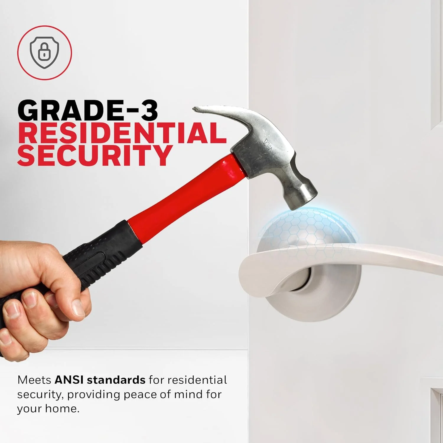 دستگیره درب داخلی Honeywell Safes & Door Locks - دستگیره اهرمی درب با طراحی برگشت پذیر، نیکل ساتن، عملکرد عبوری، دستگیره های درب با نصب آسان برای خانه و دفتر - 8108722 دستگیره درب داخلی Honeywell Safes & Door Locks - دستگیره اهرمی درب با طراحی برگشت پذیر، نیکل ساتن، عملکرد عبوری، دستگیره های درب با نصب آسان برای خانه و دفتر - 8108722