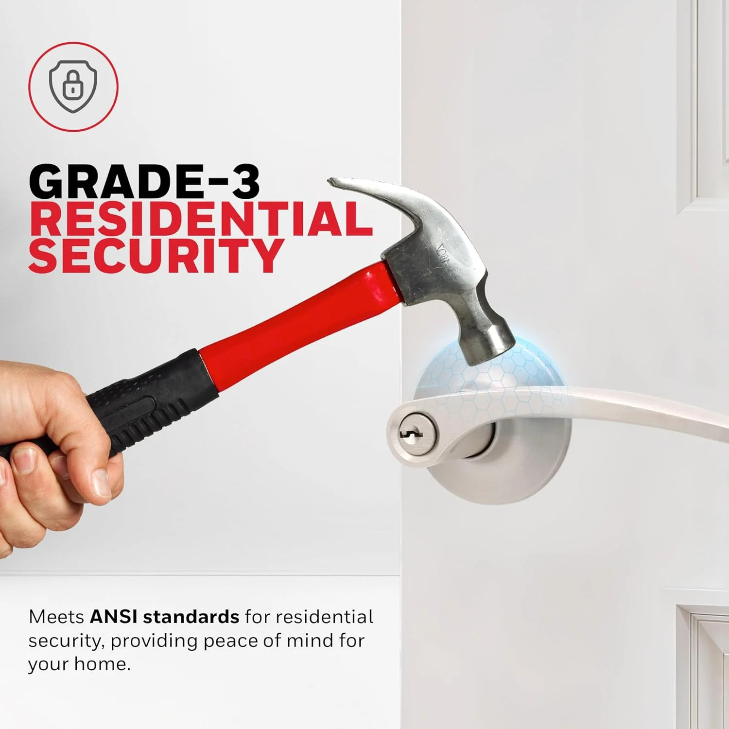 دستگیره درب داخلی Honeywell Safes & Door Locks - دستگیره اهرمی درب با طراحی برگشت پذیر، نیکل ساتن، عملکرد ورود کلیدی، دستگیره های درب با نصب آسان برای خانه و دفتر - 8108702 دستگیره درب داخلی Honeywell Safes & Door Locks - دستگیره اهرمی درب با طراحی برگشت پذیر، نیکل ساتن، عملکرد ورود کلیدی، دستگیره های درب با نصب آسان برای خانه و دفتر - 8108702