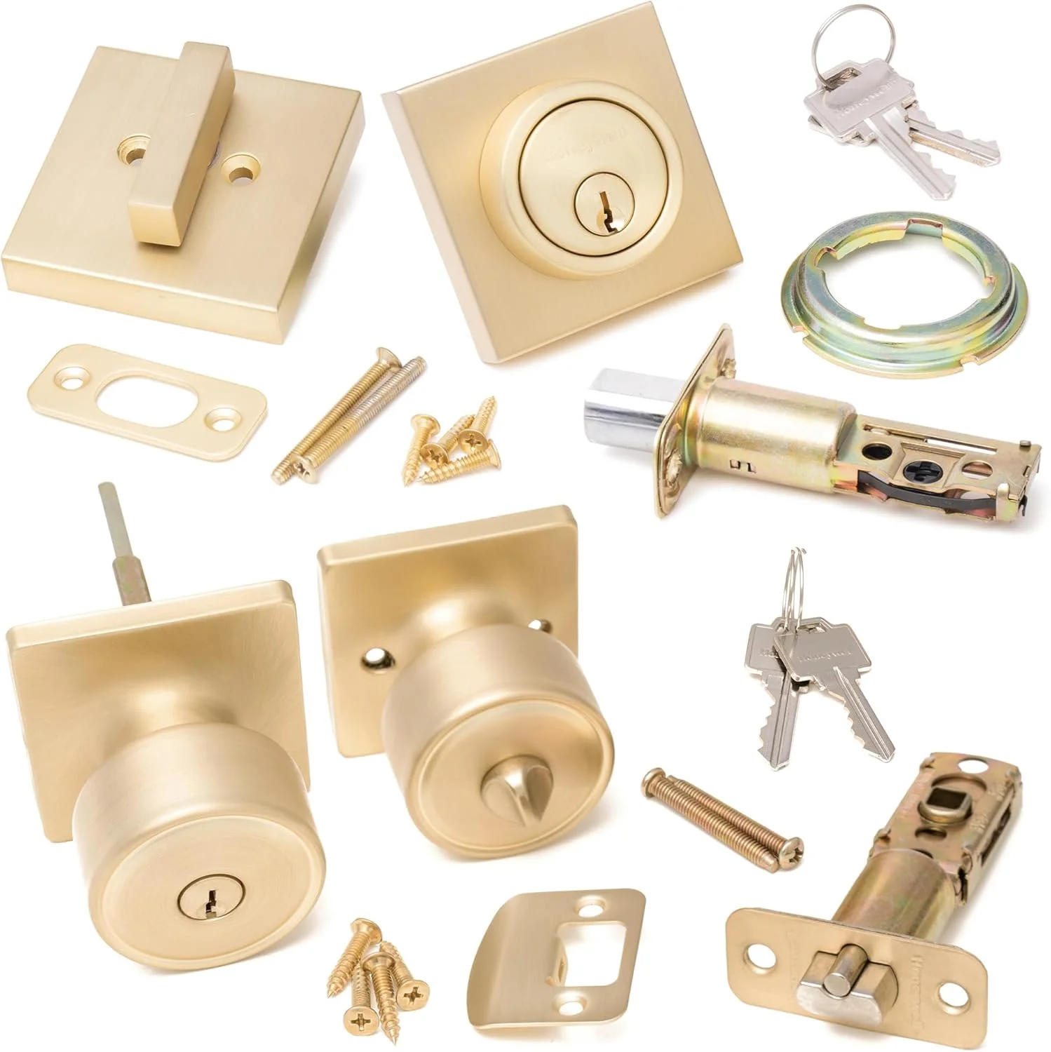 دستگیره درب و قفل هانیول - دستگیره درب با قفل، طلایی مات، ورودی کلیدی ترکیبی - قفل درب برای درب ورودی، اتاق خواب و استفاده داخلی - دستگیره درب داخلی برای خانه ها و دفاتر - 8103634 دستگیره درب و قفل هانیول - دستگیره درب با قفل، طلایی مات، ورودی کلیدی ترکیبی - قفل درب برای درب ورودی، اتاق خواب و استفاده داخلی - دستگیره درب داخلی برای خانه ها و دفاتر - 8103634