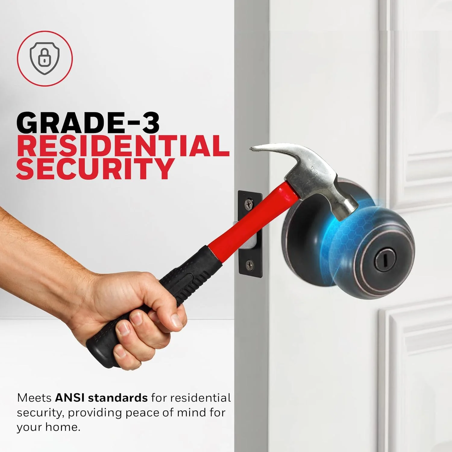 دستگیره قفل دار درب هانیول مدل 8101402، رنگ برنز روغنی دستگیره قفل دار درب هانیول مدل 8101402، رنگ برنز روغنی