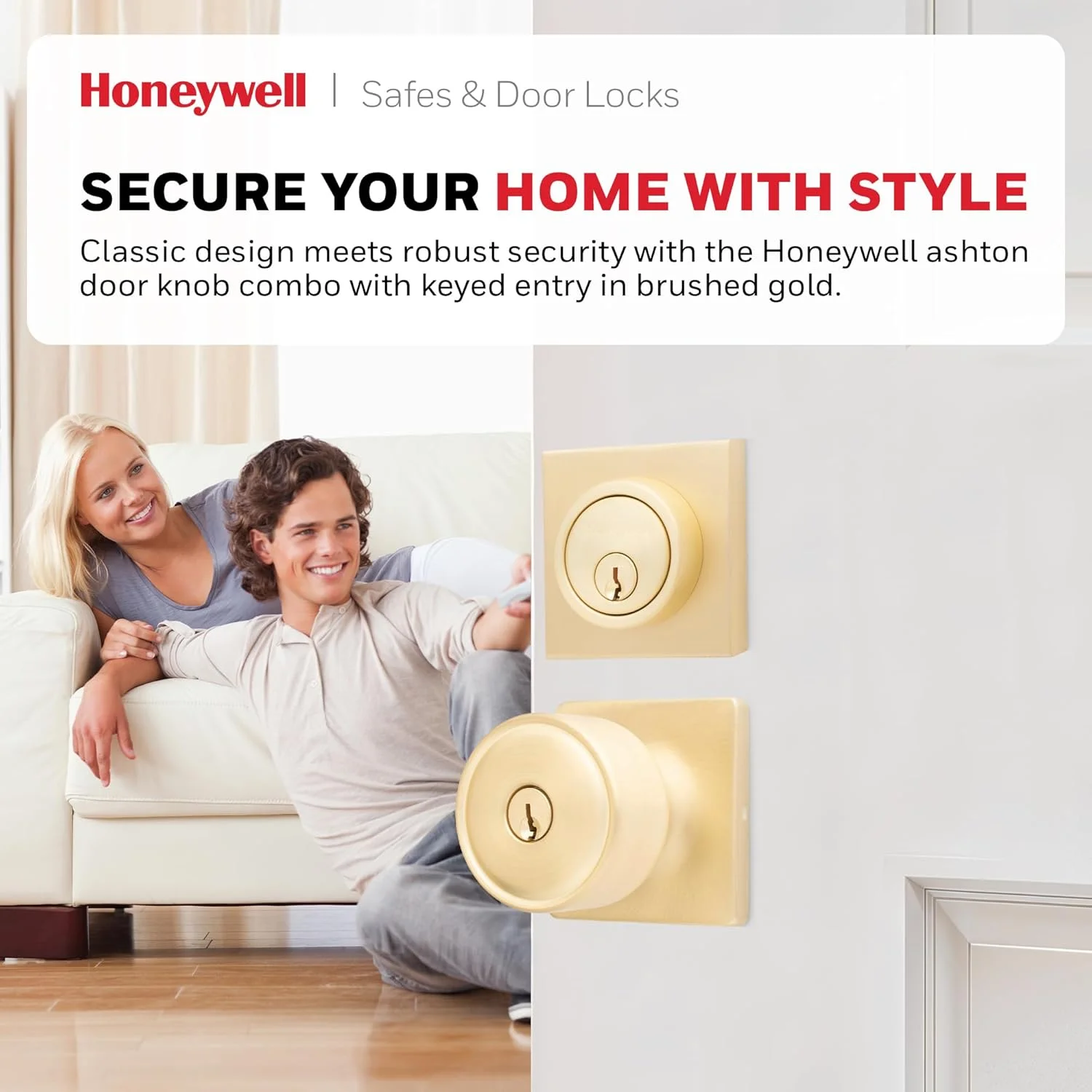 دستگیره درب و قفل هانیول - دستگیره درب با قفل، طلایی مات، ورودی کلیدی ترکیبی - قفل درب برای درب ورودی، اتاق خواب و استفاده داخلی - دستگیره درب داخلی برای خانه ها و دفاتر - 8103634 دستگیره درب و قفل هانیول - دستگیره درب با قفل، طلایی مات، ورودی کلیدی ترکیبی - قفل درب برای درب ورودی، اتاق خواب و استفاده داخلی - دستگیره درب داخلی برای خانه ها و دفاتر - 8103634