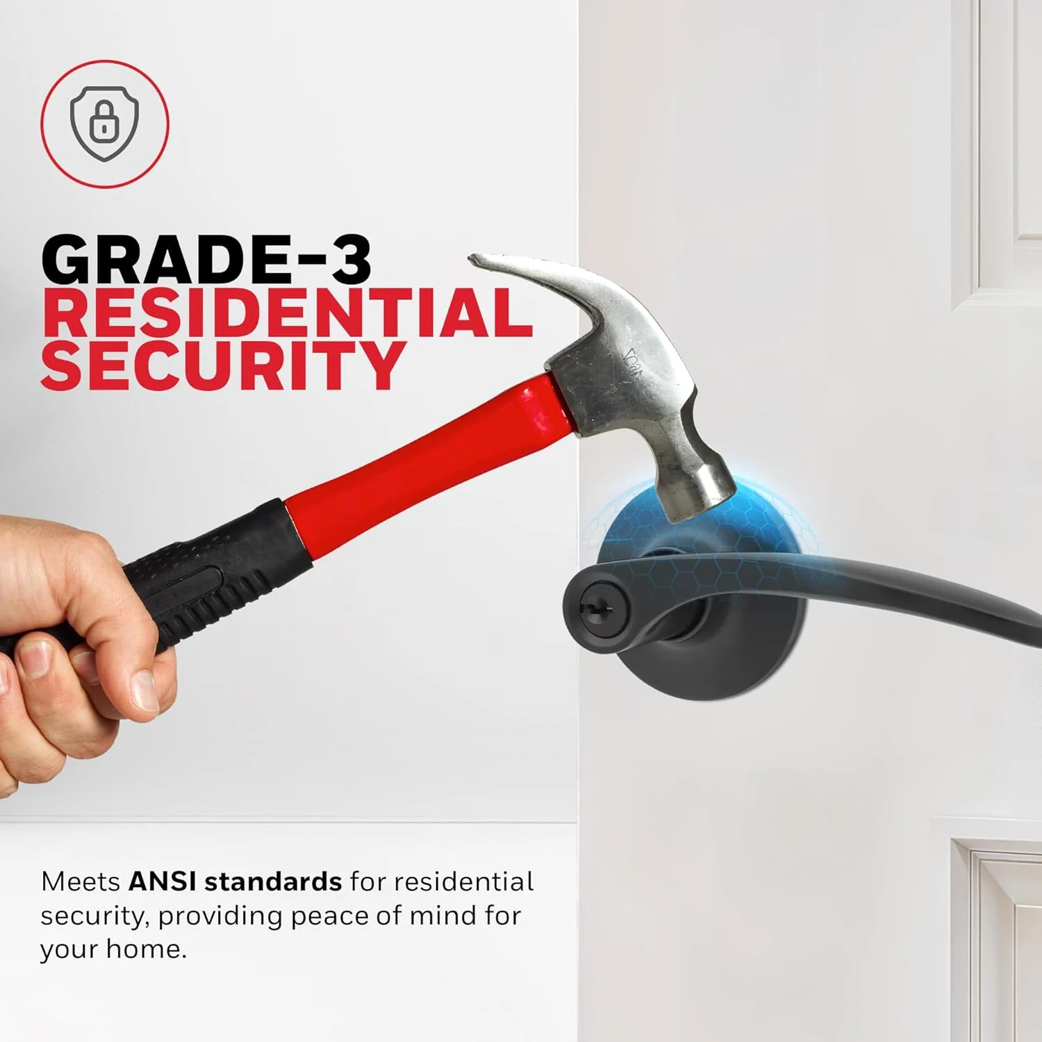 دستگیره درب داخلی هانیول - دستگیره اهرمی با طراحی برگشت پذیر، مشکی مات، عملکرد ورود کلید دار، نصب آسان برای خانه و دفتر - 8108700 دستگیره درب داخلی هانیول - دستگیره اهرمی با طراحی برگشت پذیر، مشکی مات، عملکرد ورود کلید دار، نصب آسان برای خانه و دفتر - 8108700