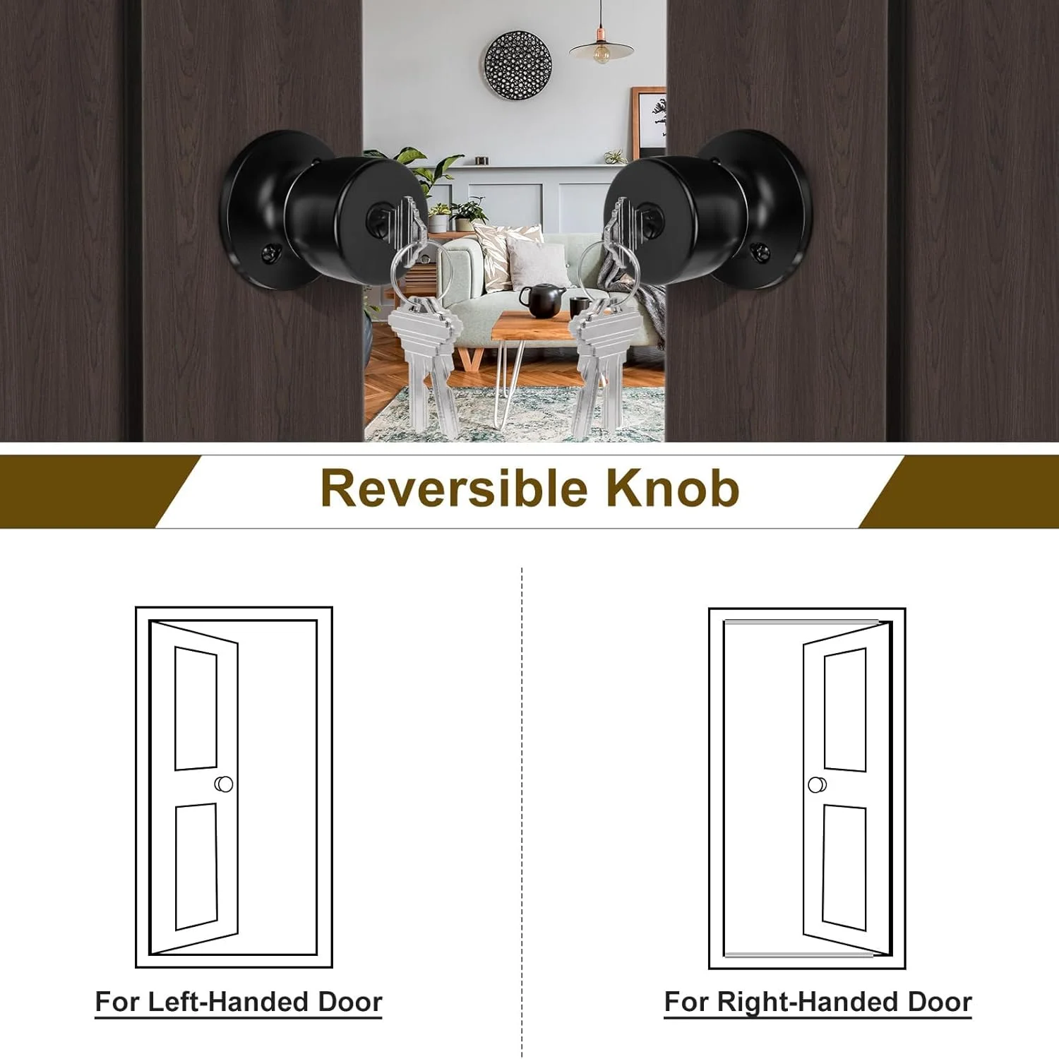 دستگیره درب KASTWAVE با قفل و کلید، دستگیره های مات، دستگیره درب استیل ضد زنگ جامد، دستگیره درب ورودی کلید دار داخلی برای اتاق خواب، حمام، اتاق نشیمن، مشکی دستگیره درب KASTWAVE با قفل و کلید، دستگیره های مات، دستگیره درب استیل ضد زنگ جامد، دستگیره درب ورودی کلید دار داخلی برای اتاق خواب، حمام، اتاق نشیمن، مشکی