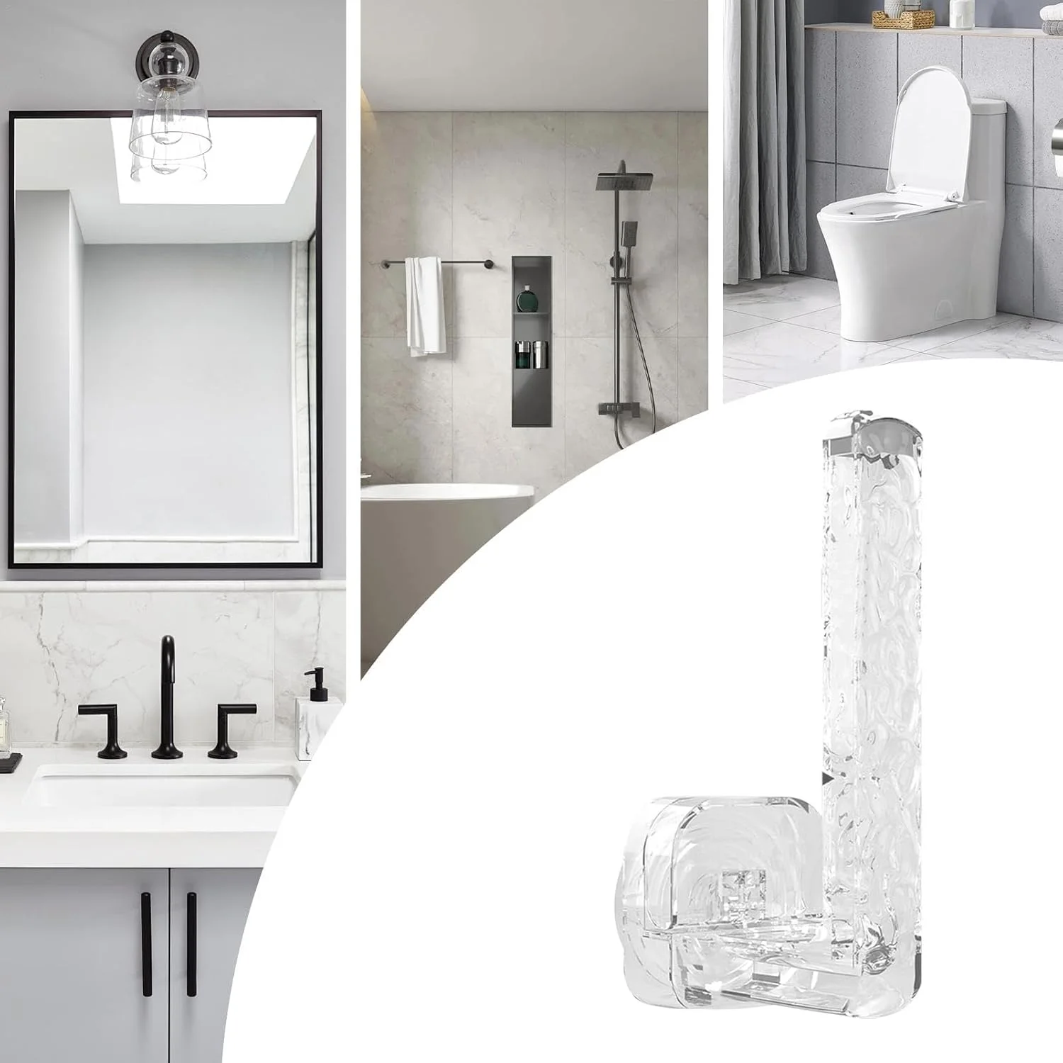 دستگیره مکشی شفاف، قلاب مکنده قوی، بدون نیاز به سوراخکاری، نصب آسان دستگیره درب قابل استفاده مجدد برای شیشه، حمام، آشپزخانه، دستگیره قابل حمل دستگیره مکشی شفاف، قلاب مکنده قوی، بدون نیاز به سوراخکاری، نصب آسان دستگیره درب قابل استفاده مجدد برای شیشه، حمام، آشپزخانه، دستگیره قابل حمل